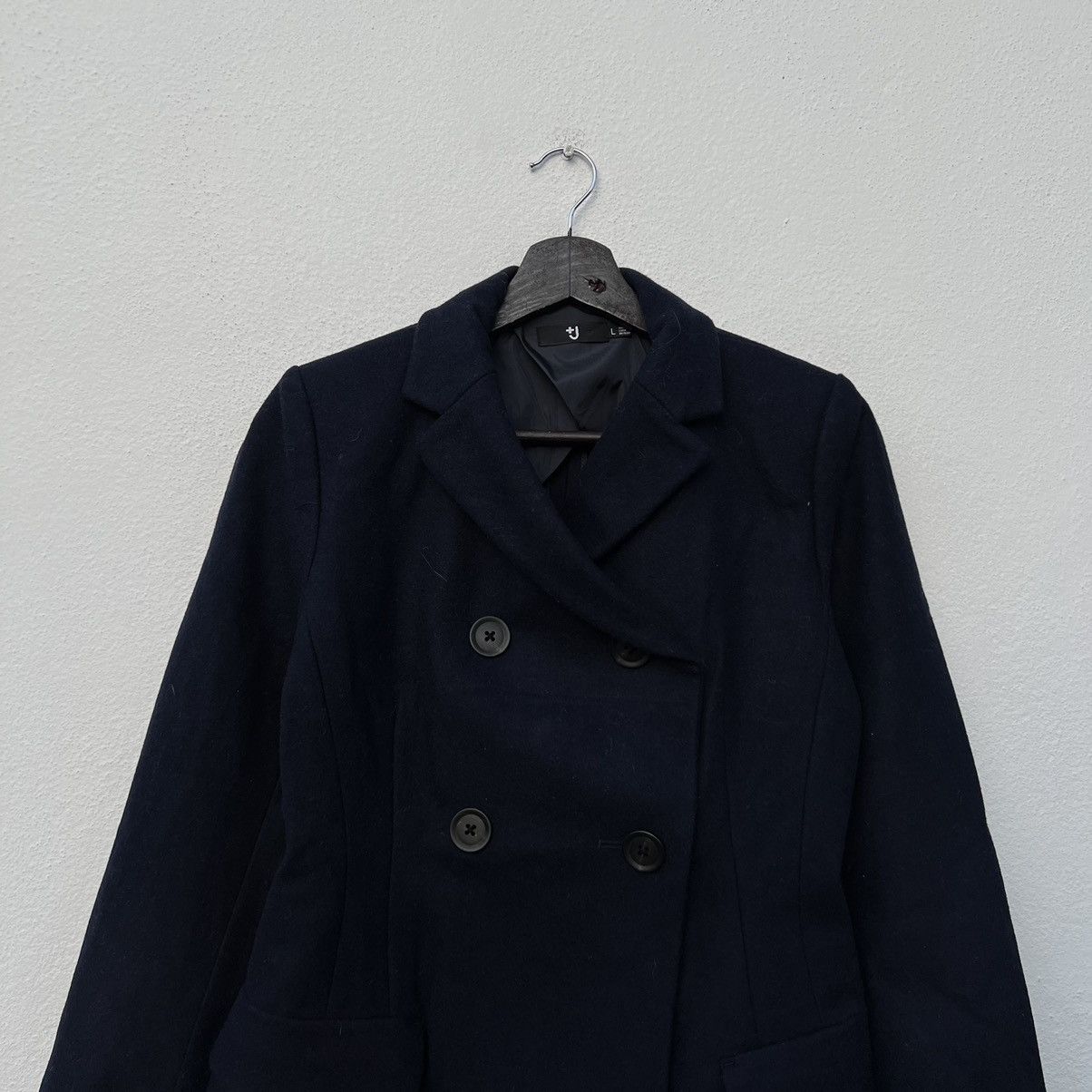 Japanese Brand BLACK WOOL JACKET DOUBLE BREAST UNIQLO J+ JILL SANDER Size L / US 10 / IT 46 - 3 Thumbnail