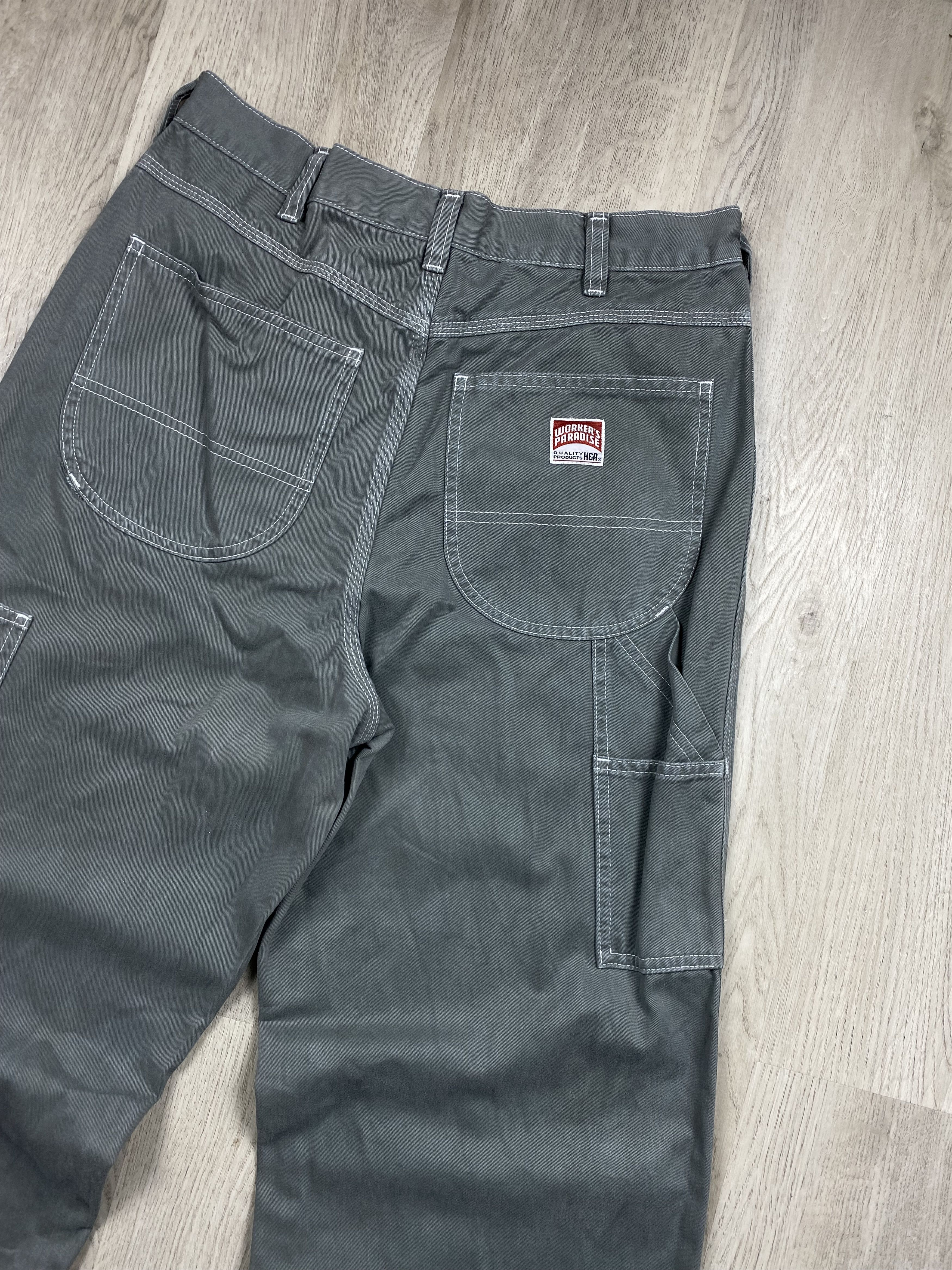 20471120 Workers Paradise Vintage Mens Cargo Carpenter Pants Size US 34 / EU 50 - 2 Thumbnail