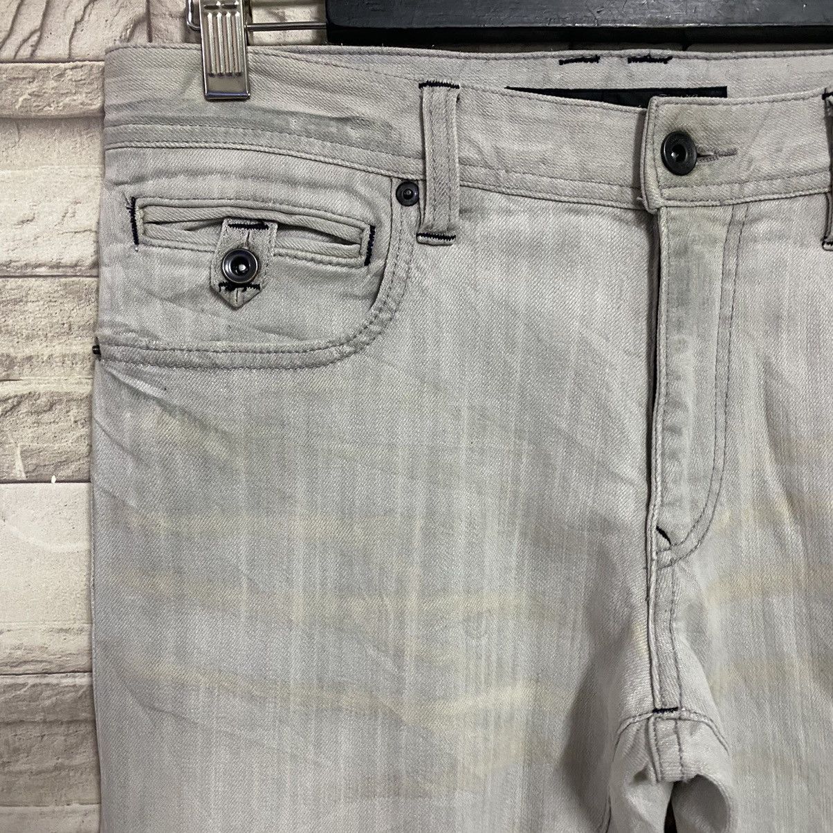 Japanese Brand TETE HOMME Distressed Jeans Slim Fit Stretch Size US 30 / EU 46 - 7 Thumbnail