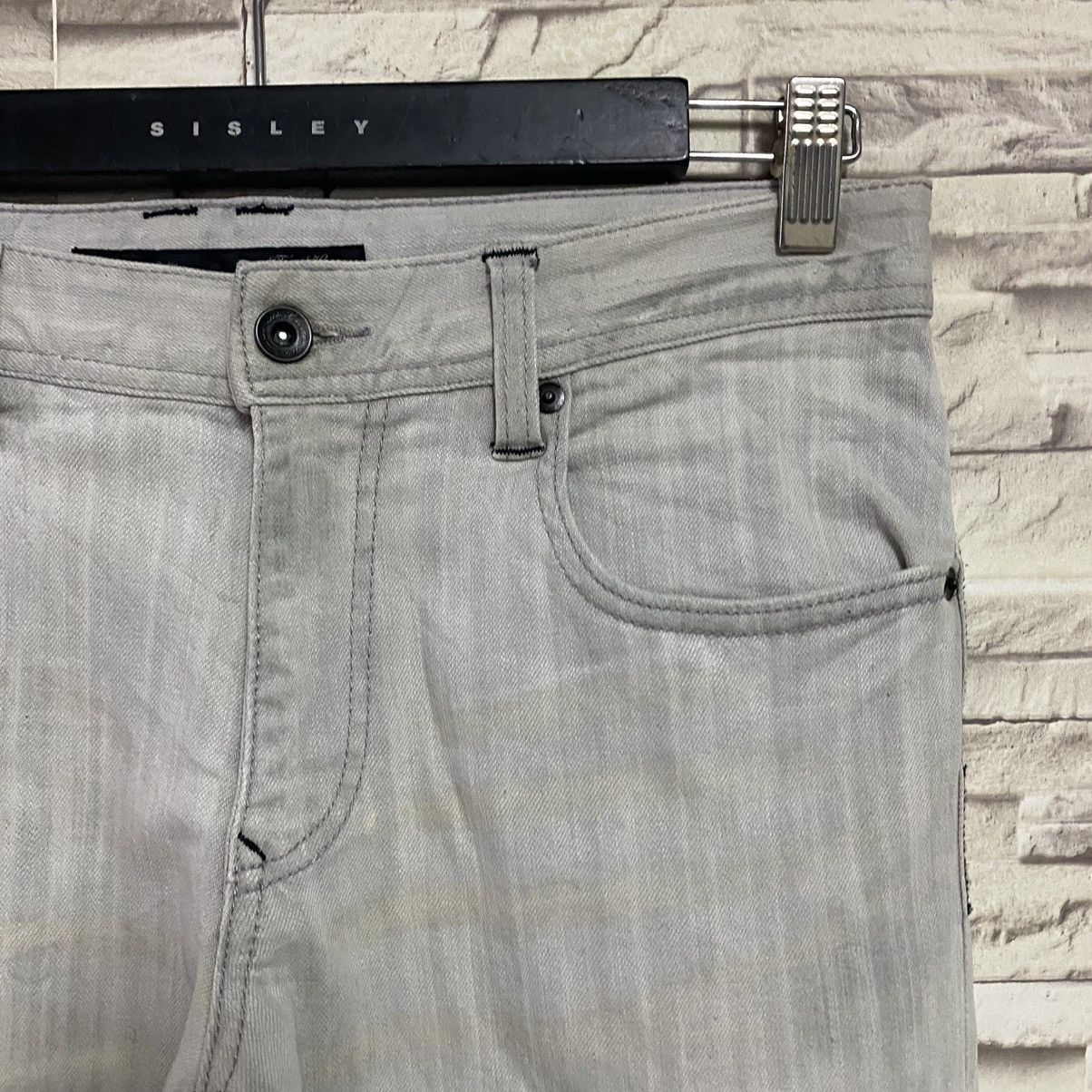 Japanese Brand TETE HOMME Distressed Jeans Slim Fit Stretch Size US 30 / EU 46 - 8 Thumbnail
