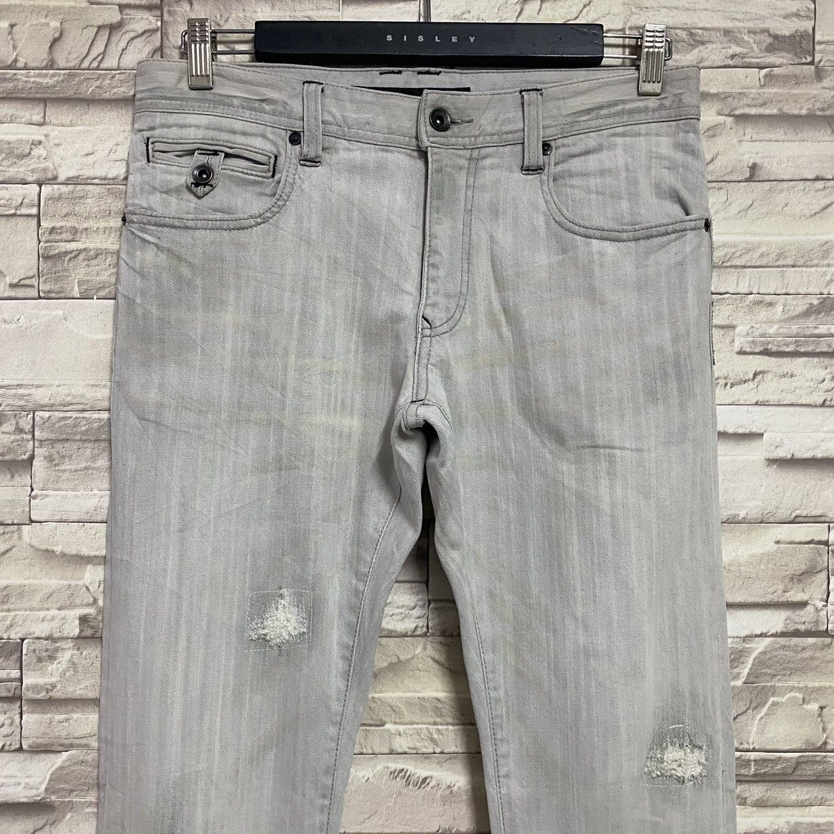 Japanese Brand TETE HOMME Distressed Jeans Slim Fit Stretch Size US 30 / EU 46 - 5 Thumbnail