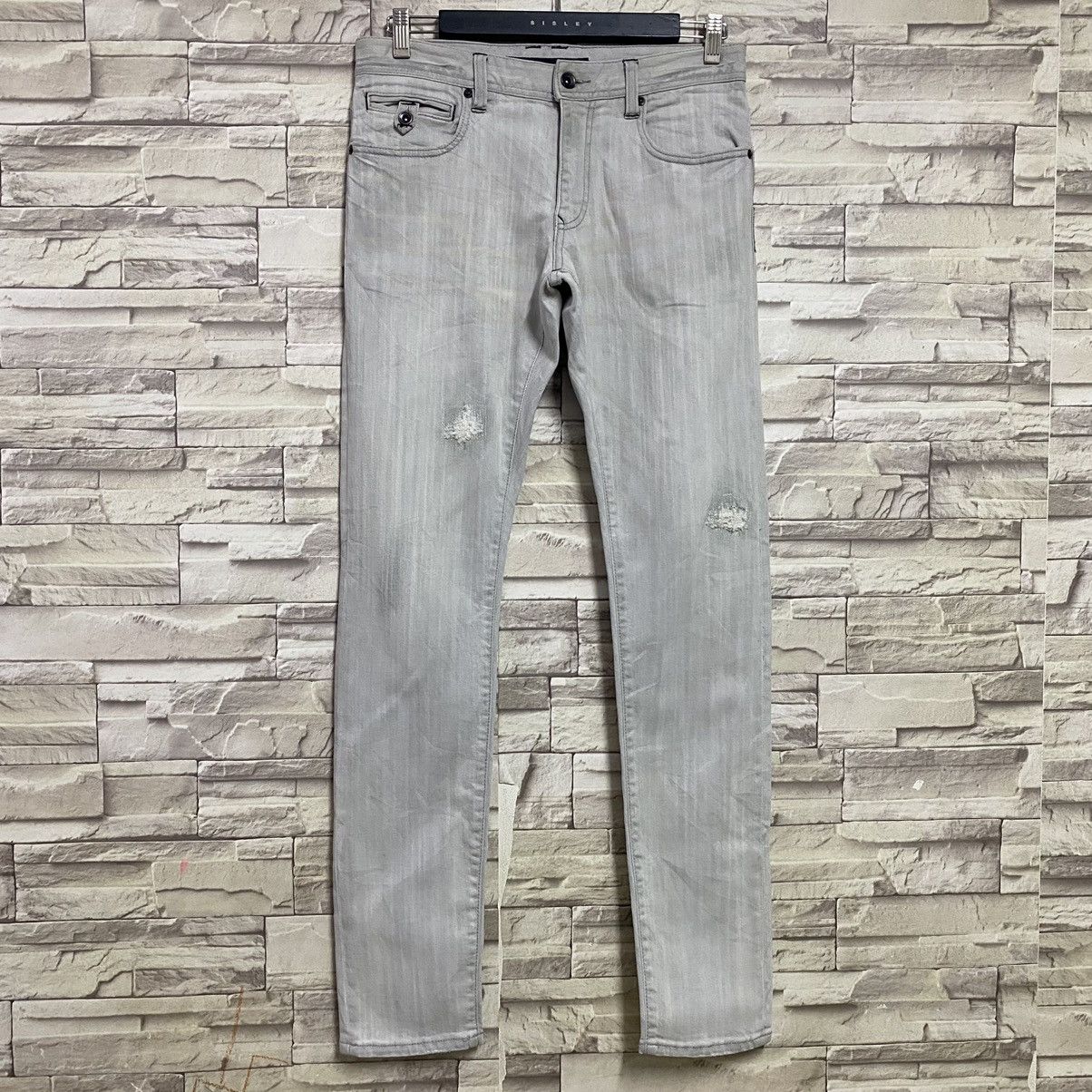 Japanese Brand TETE HOMME Distressed Jeans Slim Fit Stretch Size US 30 / EU 46 - 4 Thumbnail