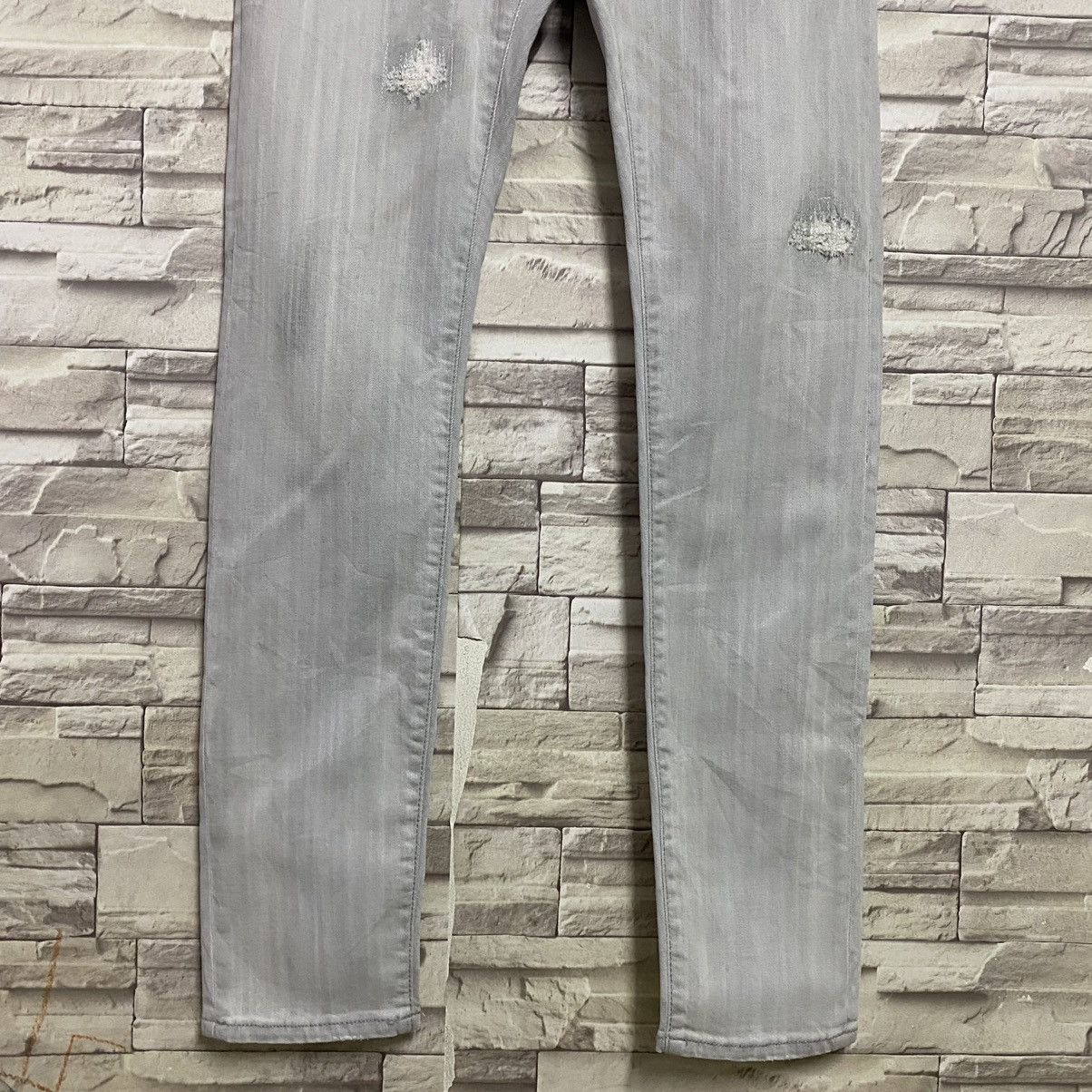 Japanese Brand TETE HOMME Distressed Jeans Slim Fit Stretch Size US 30 / EU 46 - 6 Thumbnail