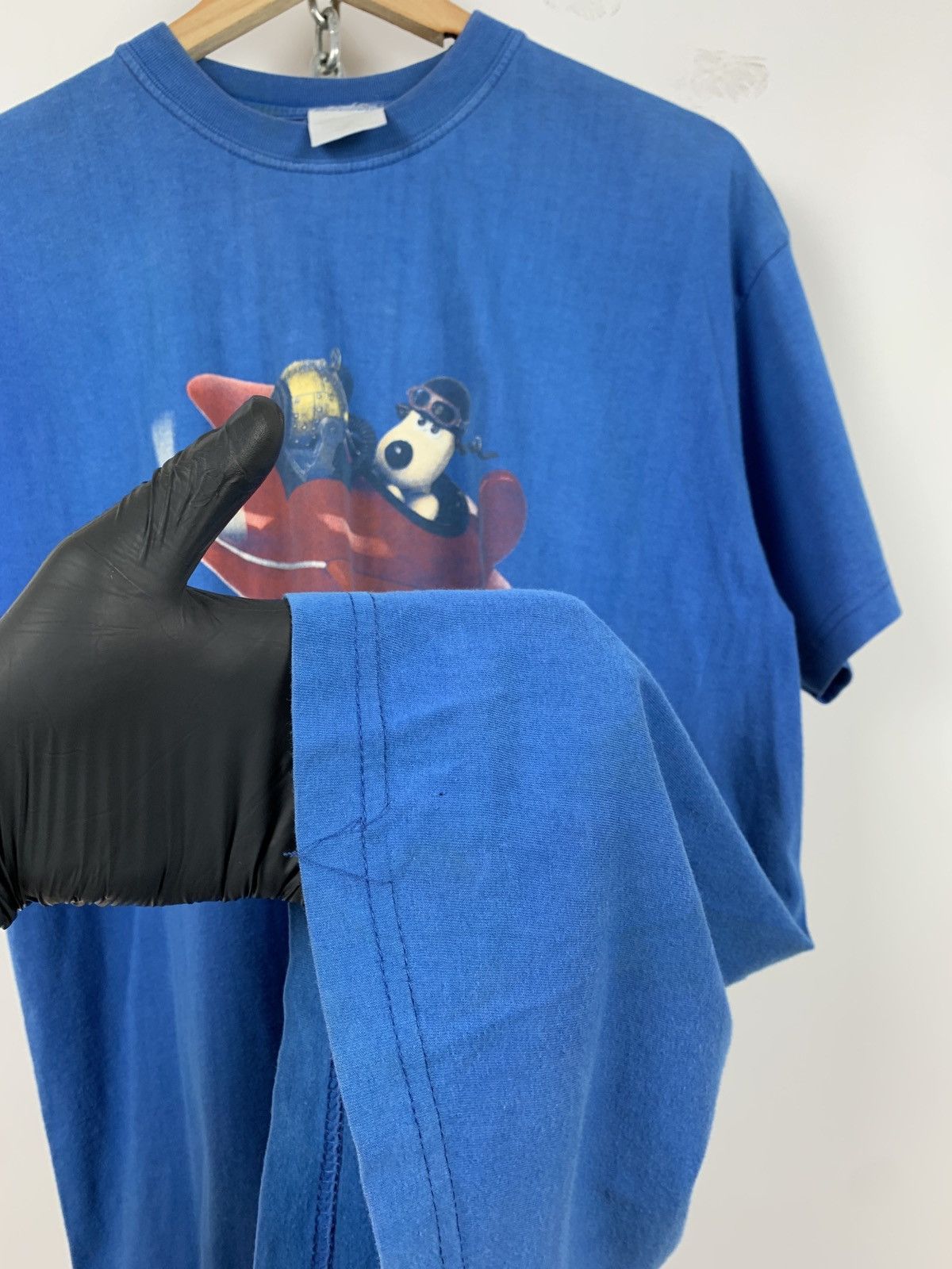Cartoon Network 1989 Vintage Wallace & Gromit Pilot BiPlane T-Shirt Size US M / EU 48-50 / 2 - 14 Thumbnail