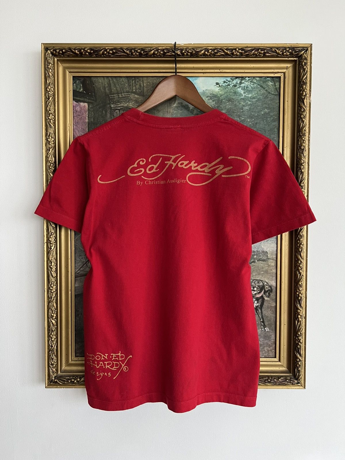 Ed Hardy Ed Hardy Christian Audigier Dragon Streetwear Red Tee Size US S / EU 44-46 / 1 - 2 Thumbnail