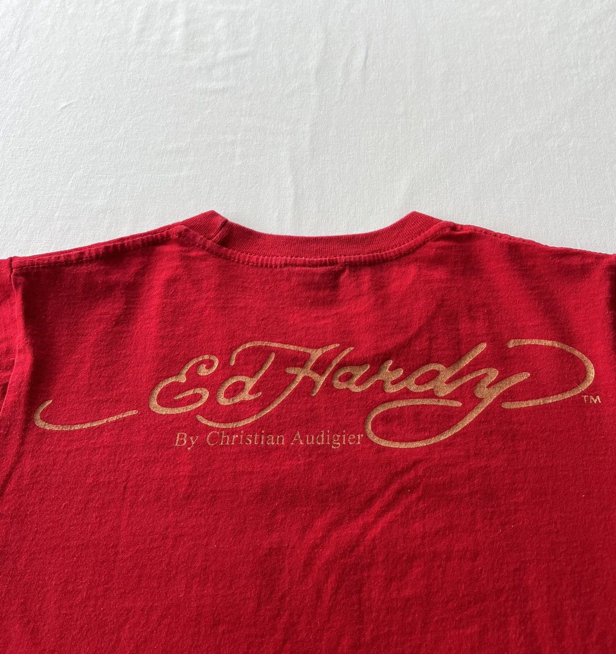 Ed Hardy Ed Hardy Christian Audigier Dragon Streetwear Red Tee Size US S / EU 44-46 / 1 - 9 Thumbnail