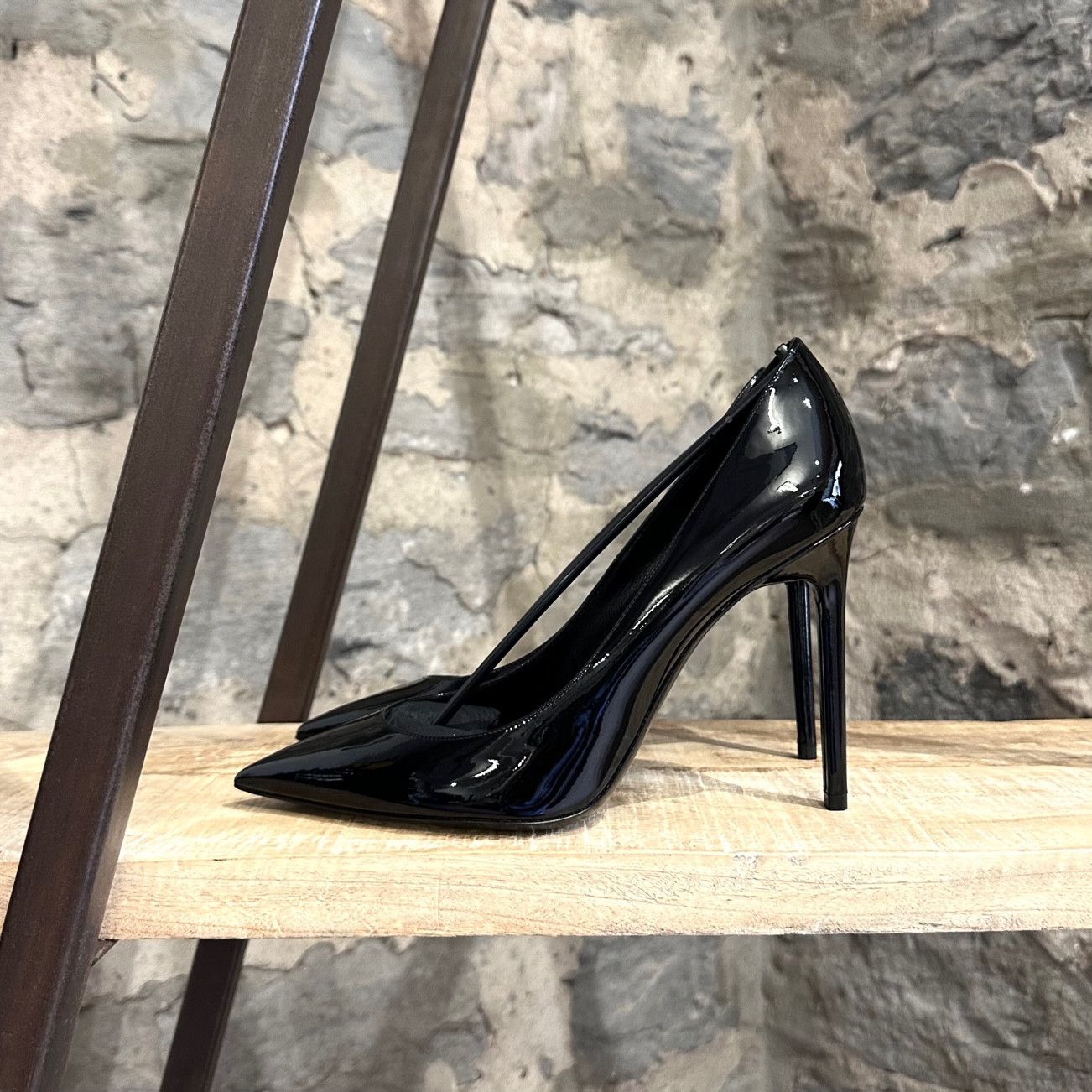 Saint Laurent Paris Saint Laurent Black Patent Anja 105 Pumps Size US 11 / IT 41 - 5 Thumbnail