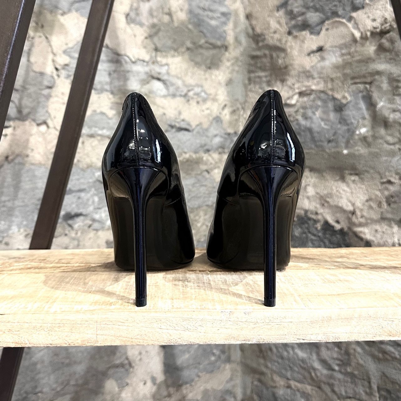Saint Laurent Paris Saint Laurent Black Patent Anja 105 Pumps Size US 11 / IT 41 - 4 Thumbnail