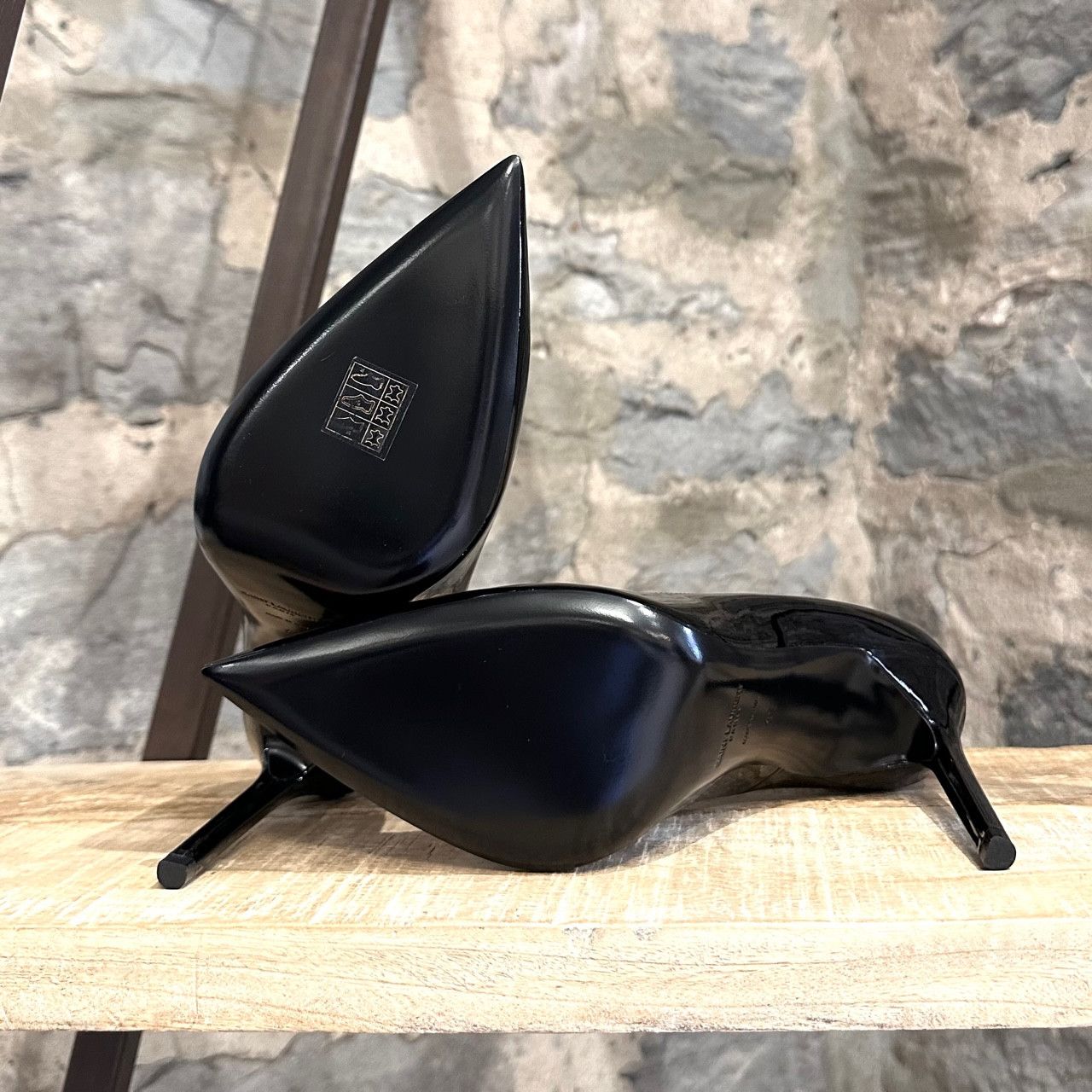Saint Laurent Paris Saint Laurent Black Patent Anja 105 Pumps Size US 11 / IT 41 - 7 Thumbnail