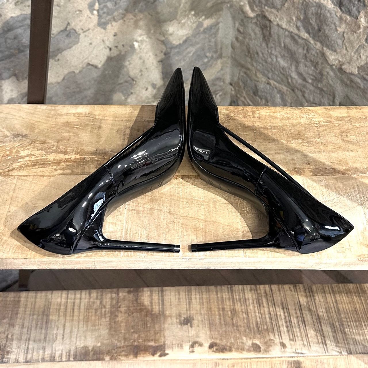 Saint Laurent Paris Saint Laurent Black Patent Anja 105 Pumps Size US 11 / IT 41 - 6 Thumbnail