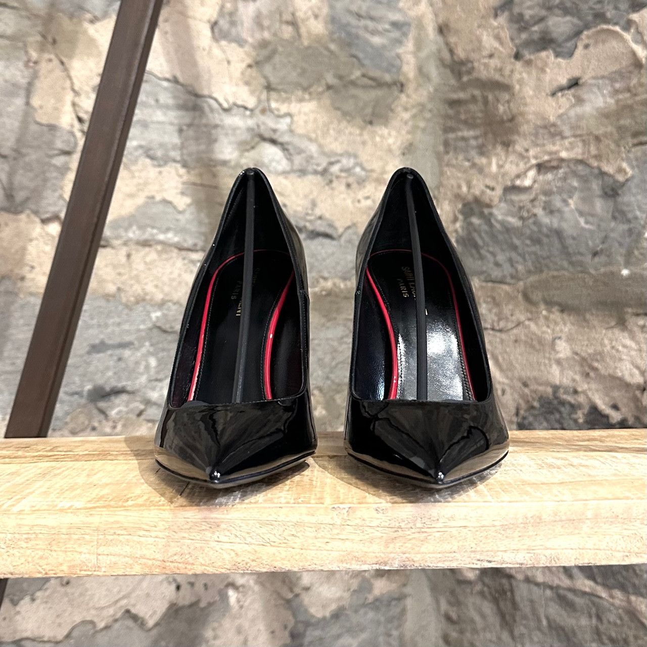 Saint Laurent Paris Saint Laurent Black Patent Anja 105 Pumps Size US 11 / IT 41 - 3 Thumbnail