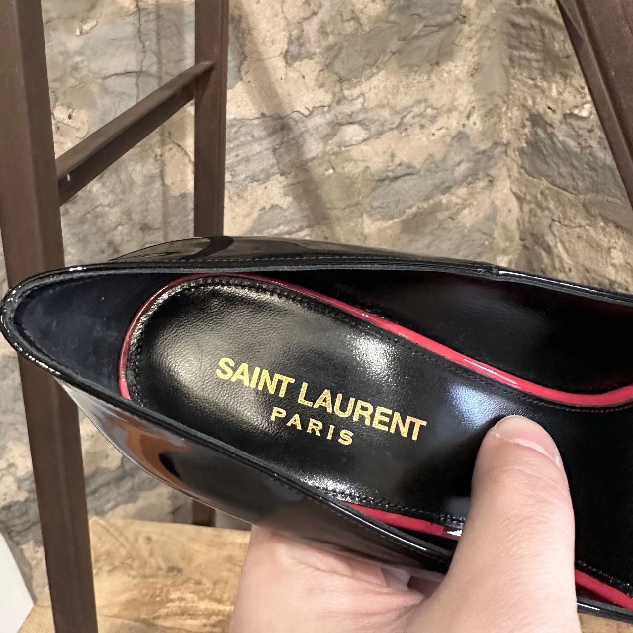 Saint Laurent Paris Saint Laurent Black Patent Anja 105 Pumps Size US 11 / IT 41 - 9 Thumbnail