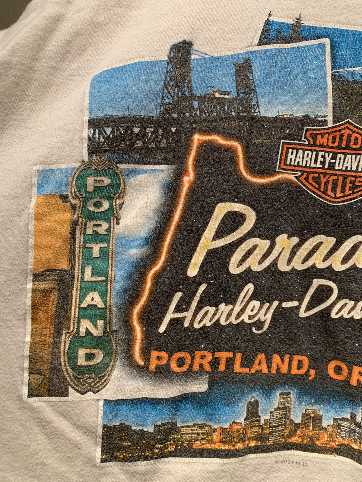 Harley Davidson *RARE* Harley Davidson Portland Oregon USA-Made T-Shirt - 2X Size US XXL / EU 58 / 5 - 6 Thumbnail