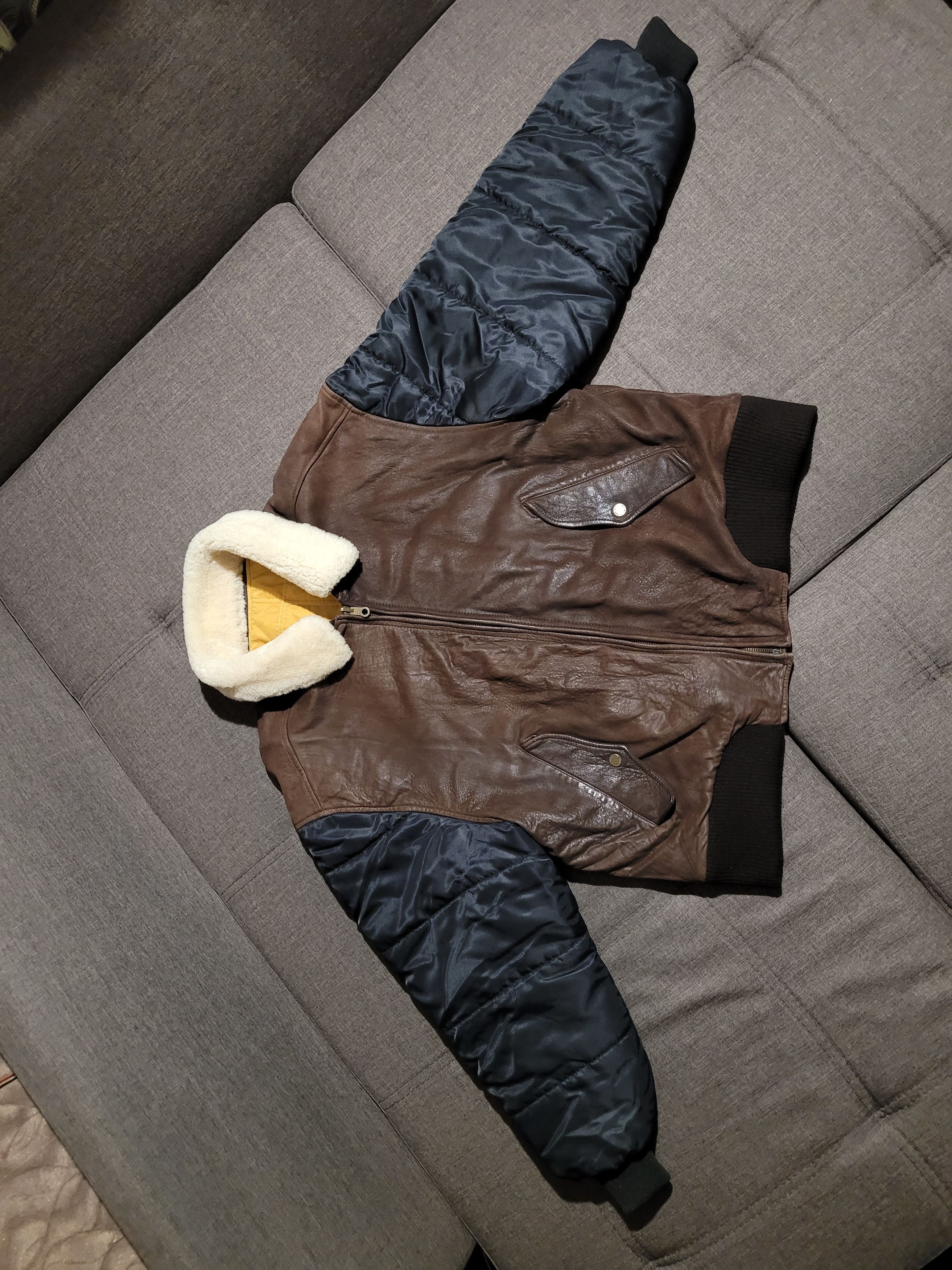 Image of Vintage Hugo Boss Leather Jacket, Men's (Size XL)