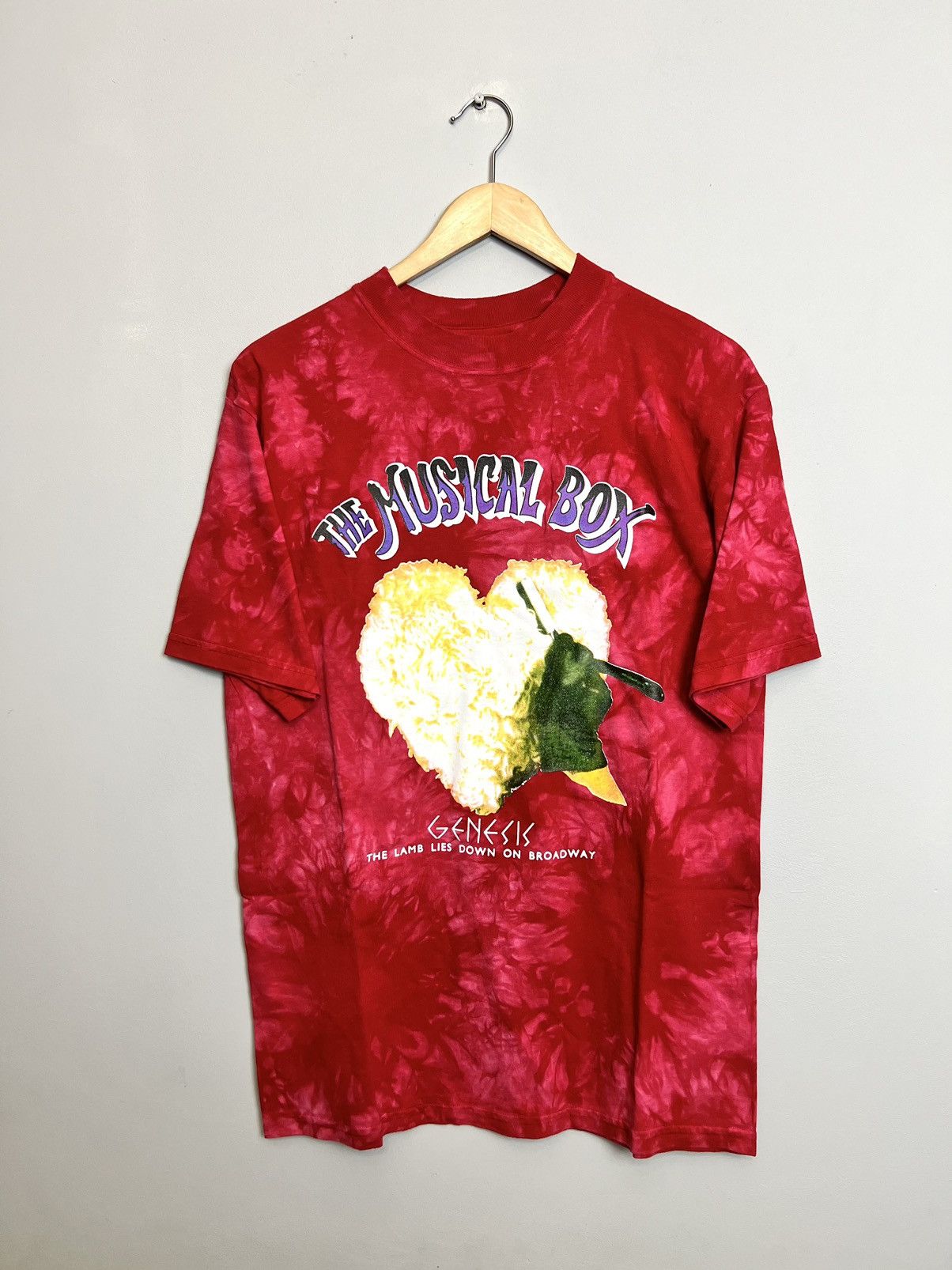 Vintage Genesis 90s The Musical Box Rock Tie Dye Tour tshirt