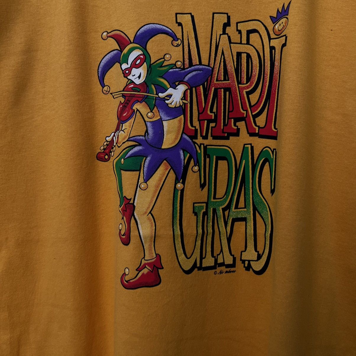 Vintage VINTAGE MARDI GRAS HANES 90's BIG LOGO TEE SHORT SLEEVE Size US XL / EU 56 / 4 - 4 Thumbnail