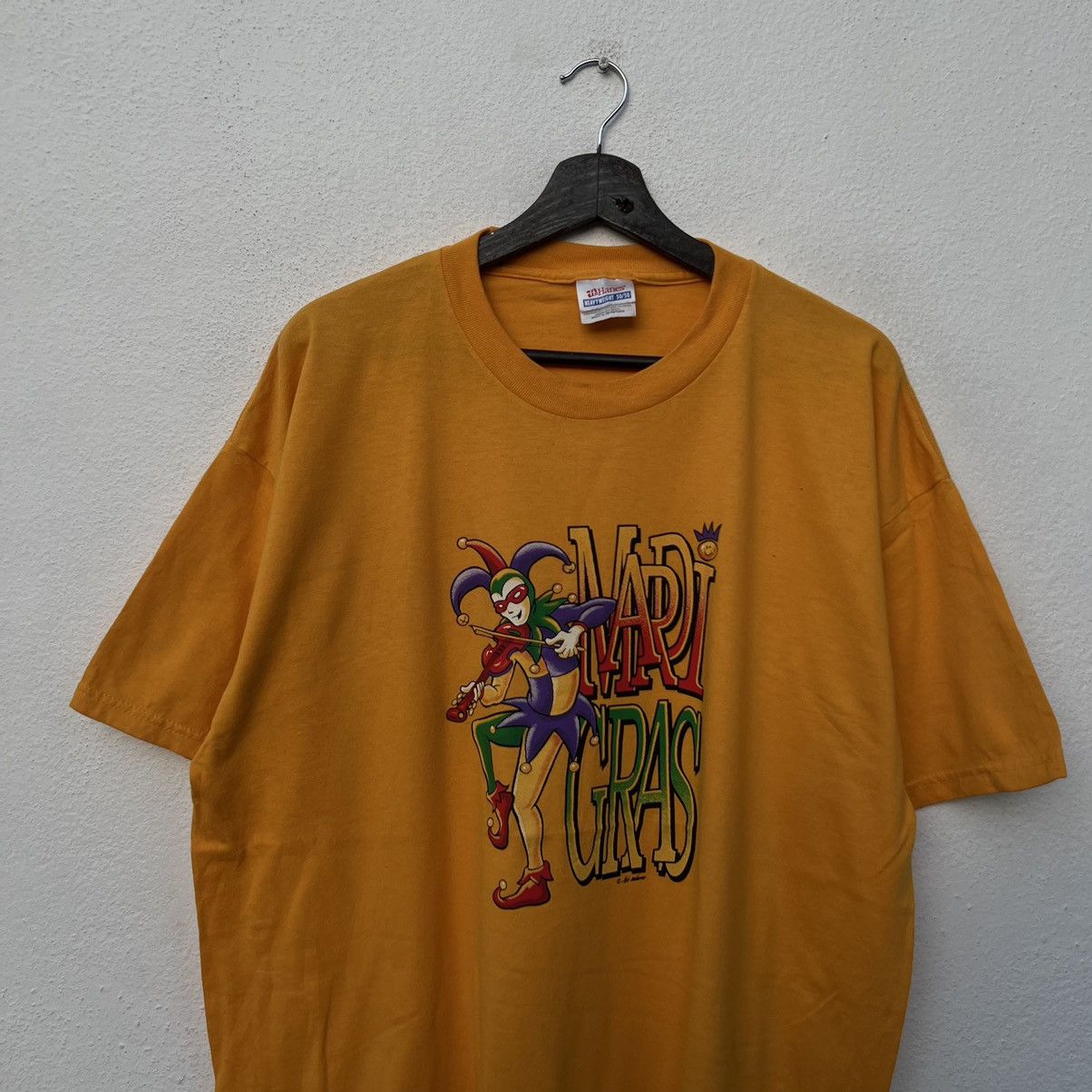 Vintage VINTAGE MARDI GRAS HANES 90's BIG LOGO TEE SHORT SLEEVE Size US XL / EU 56 / 4 - 3 Thumbnail