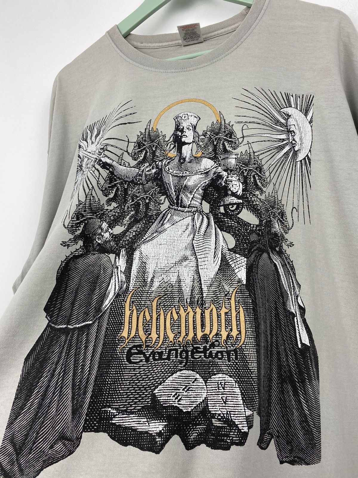 Band Tees Vintage Behemoth Evangelion T Shirt Tee like Burzum Mayhem Size US XXL / EU 58 / 5 - 3 Thumbnail
