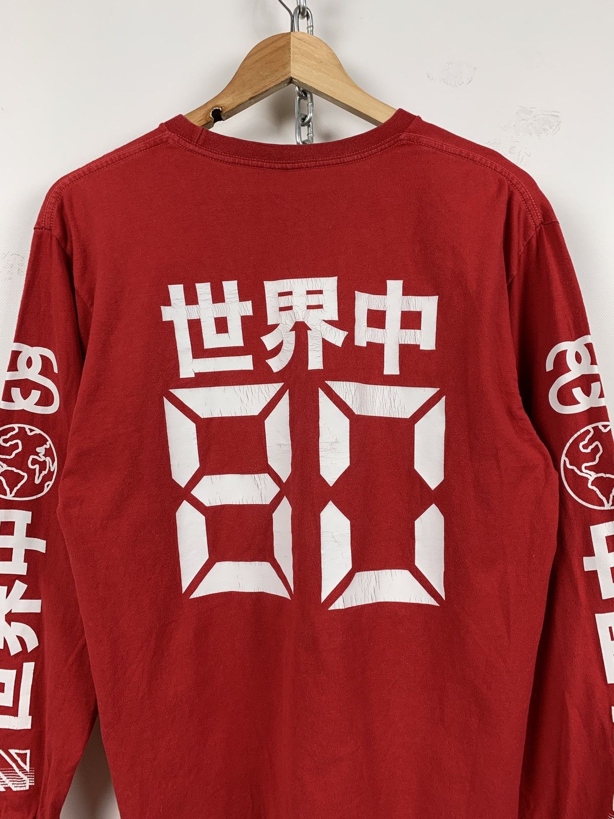 Stussy Vintage Stussy Red Long Sleeve T-Shirt Size US M / EU 48-50 / 2 - 14 Thumbnail