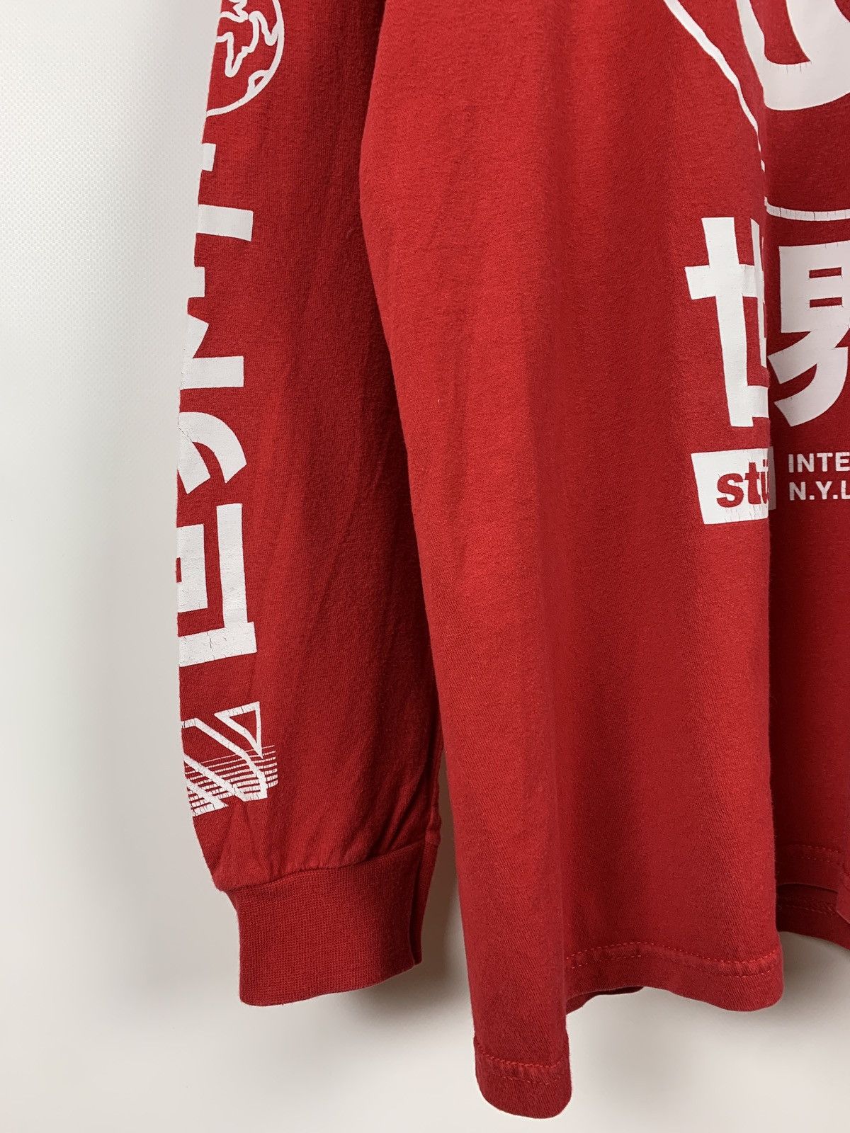 Stussy Vintage Stussy Red Long Sleeve T-Shirt Size US M / EU 48-50 / 2 - 9 Thumbnail