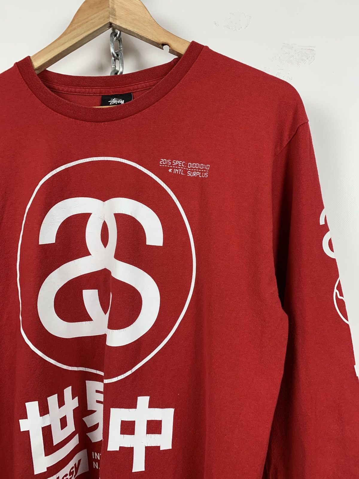 Stussy Vintage Stussy Red Long Sleeve T-Shirt Size US M / EU 48-50 / 2 - 6 Thumbnail