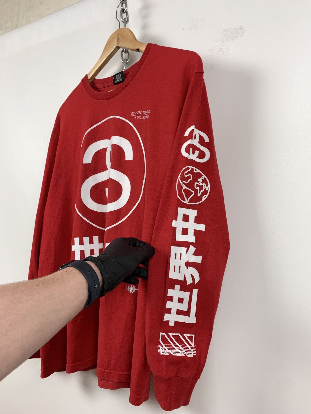 Stussy Vintage Stussy Red Long Sleeve T-Shirt Size US M / EU 48-50 / 2 - 4 Thumbnail
