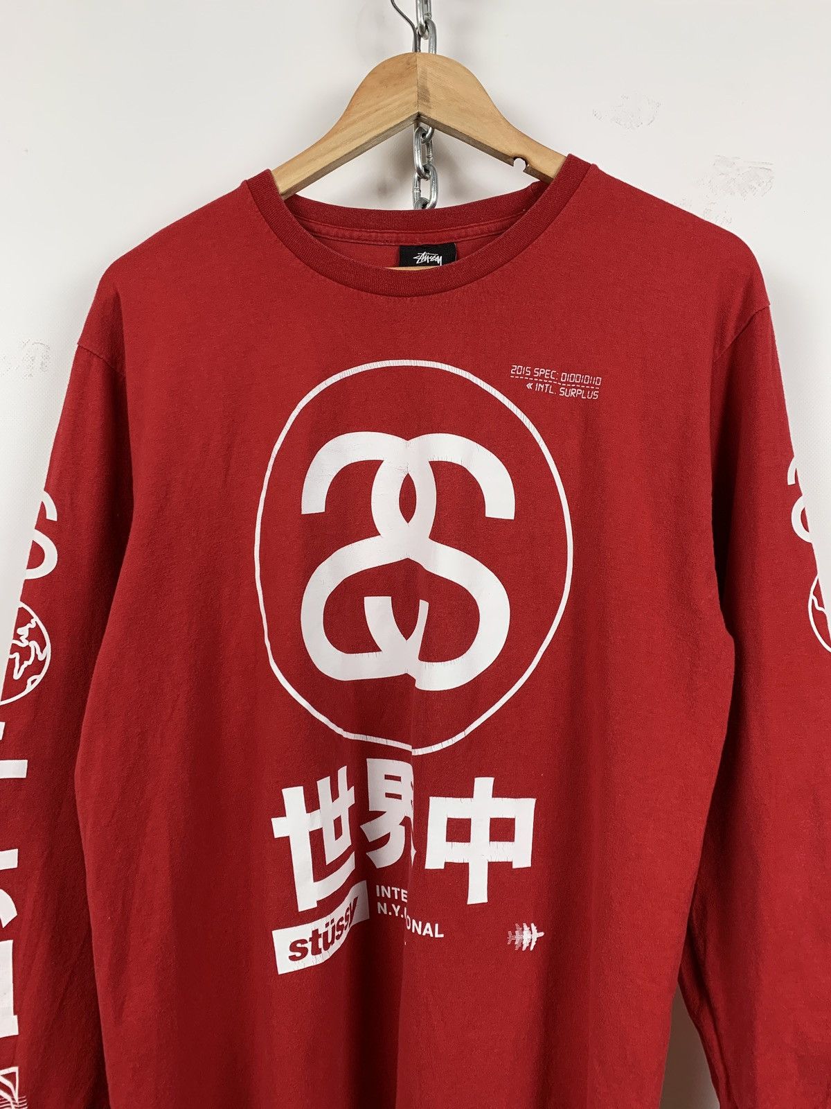 Stussy Vintage Stussy Red Long Sleeve T-Shirt Size US M / EU 48-50 / 2 - 5 Thumbnail