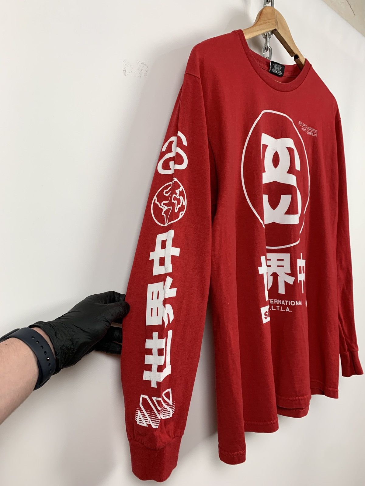 Stussy Vintage Stussy Red Long Sleeve T-Shirt Size US M / EU 48-50 / 2 - 3 Thumbnail