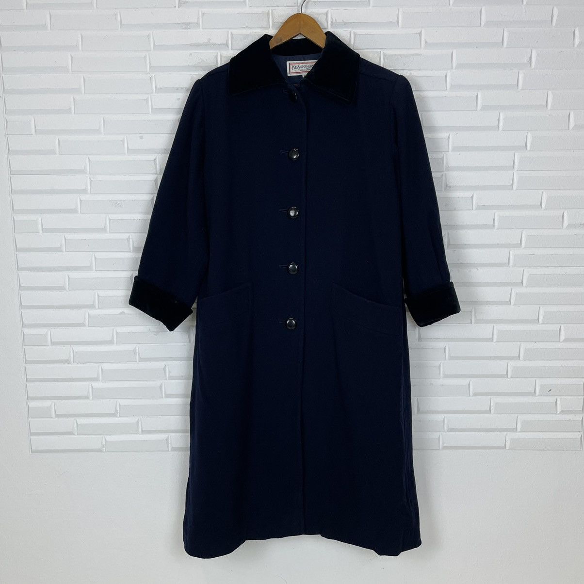 Yves Saint Laurent YSL Diffusion Femme Long Wool Coat Size M / US 6-8 / IT 42-44 - 1 Thumbnail