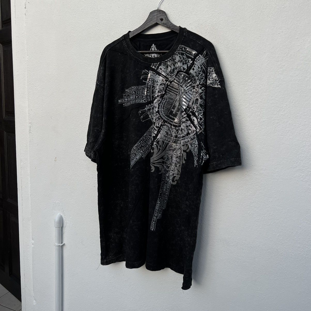 Japanese Brand RARE TEE BIG LOGO BIG SIZE INSPIRED BY CHROME HEARTS STYLE Size US XXL / EU 58 / 5 - 2 Thumbnail