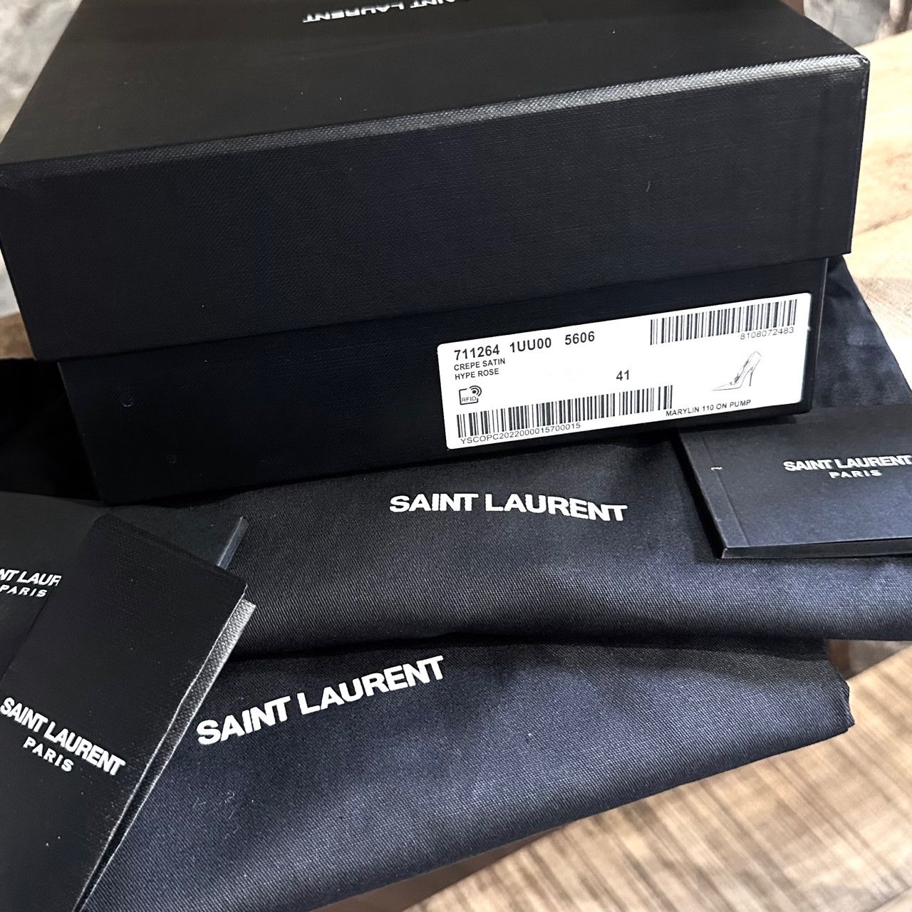 Saint Laurent Paris Saint Laurent Hot Pink Satin Marylin 110 Pumps Size US 11 / IT 41 - 11 Thumbnail