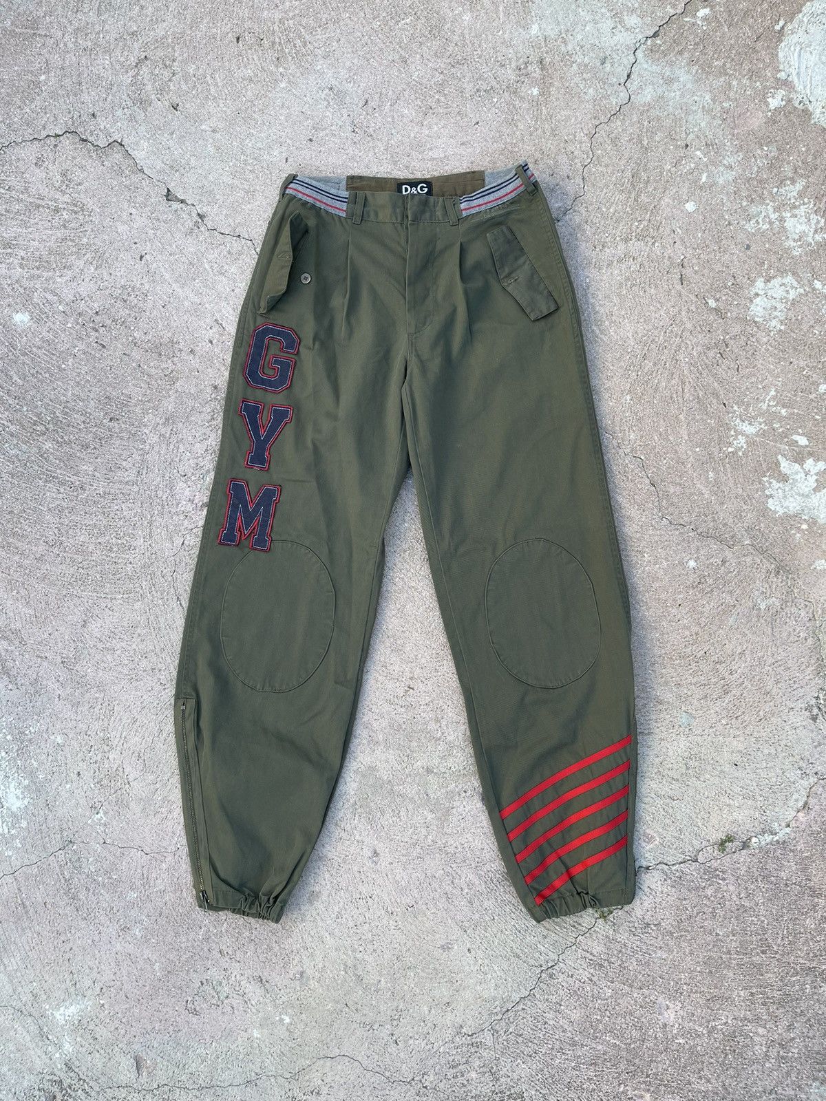 Dolce & Gabbana Pants Cargo Khaki RARE Gym