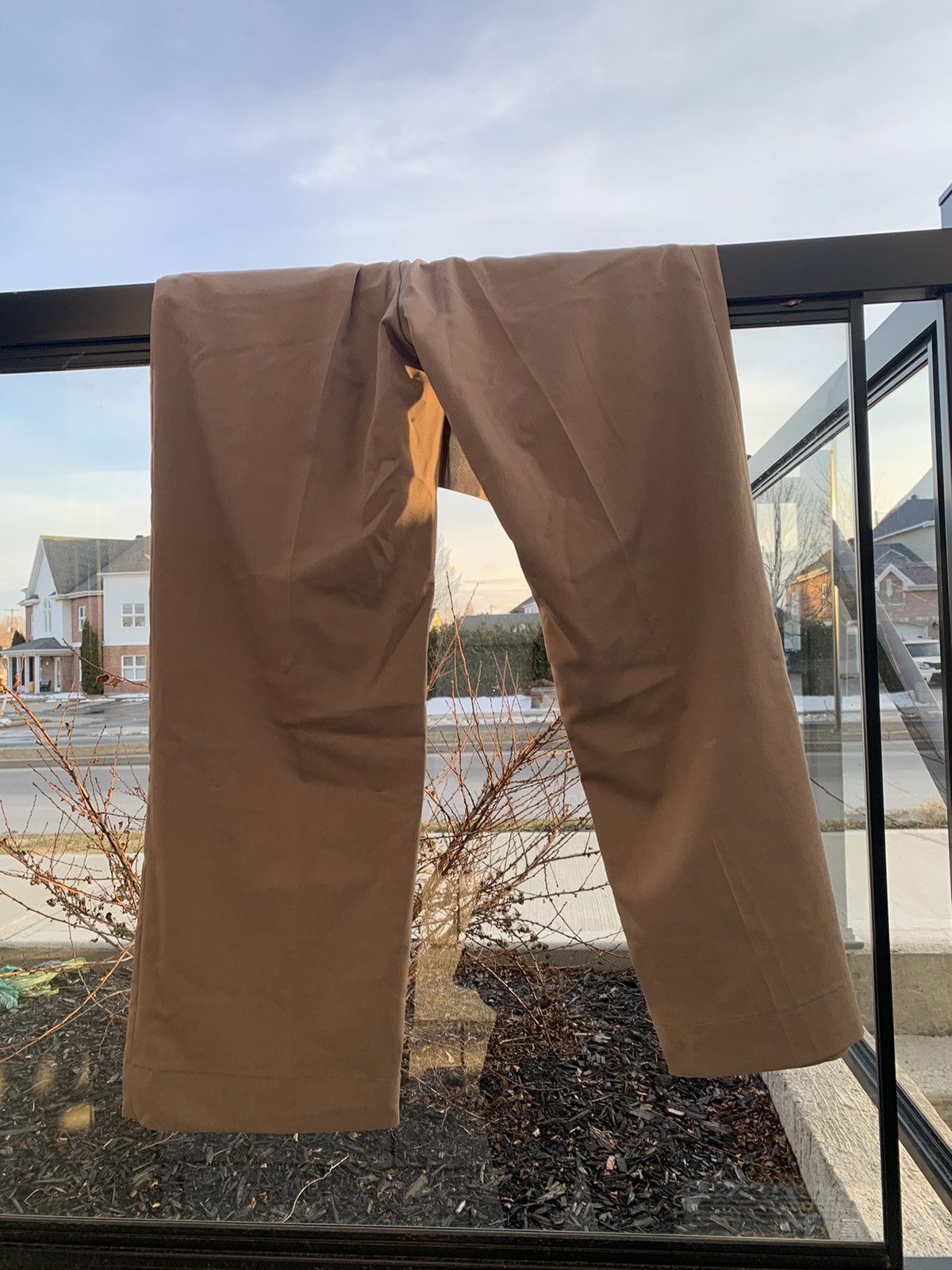 Olive Wide Single Pleat Pants Size US 34 / EU 50 - 6 Thumbnail
