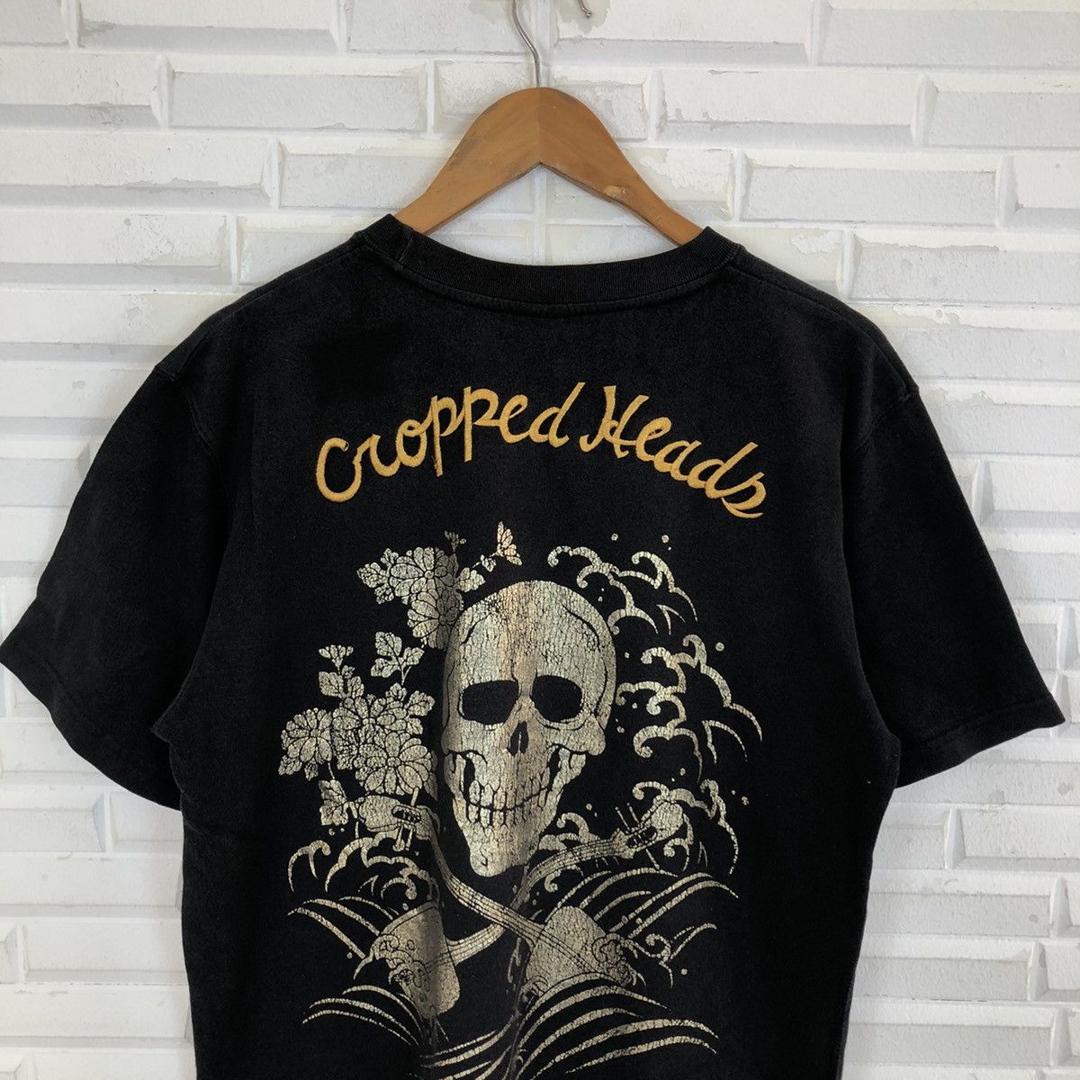 Japanese Brand VINTAGE CROPPED HEAD EMBROIDERY TEE BIG LOGO Size US L / EU 52-54 / 3 - 3 Thumbnail