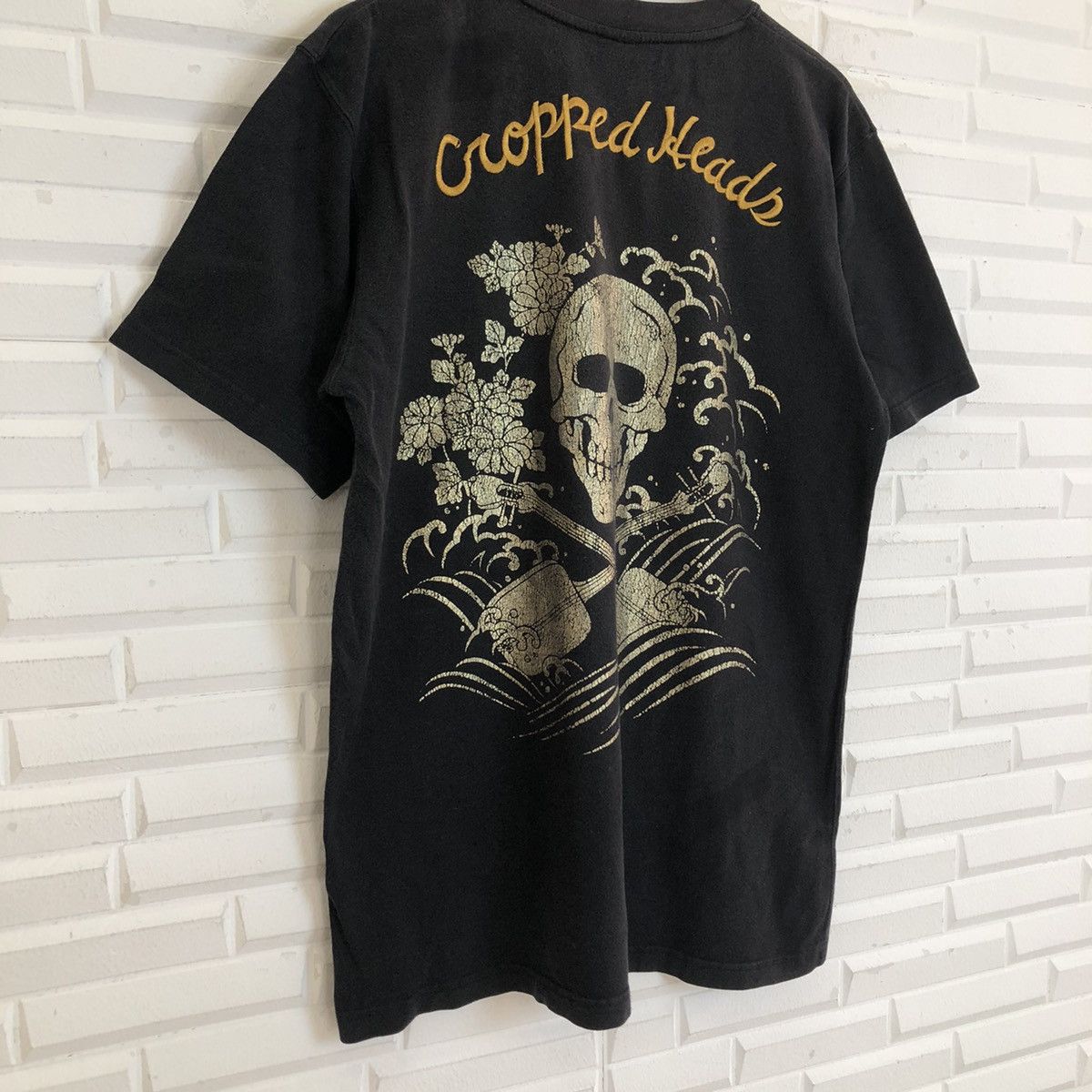 Japanese Brand VINTAGE CROPPED HEAD EMBROIDERY TEE BIG LOGO Size US L / EU 52-54 / 3 - 4 Thumbnail
