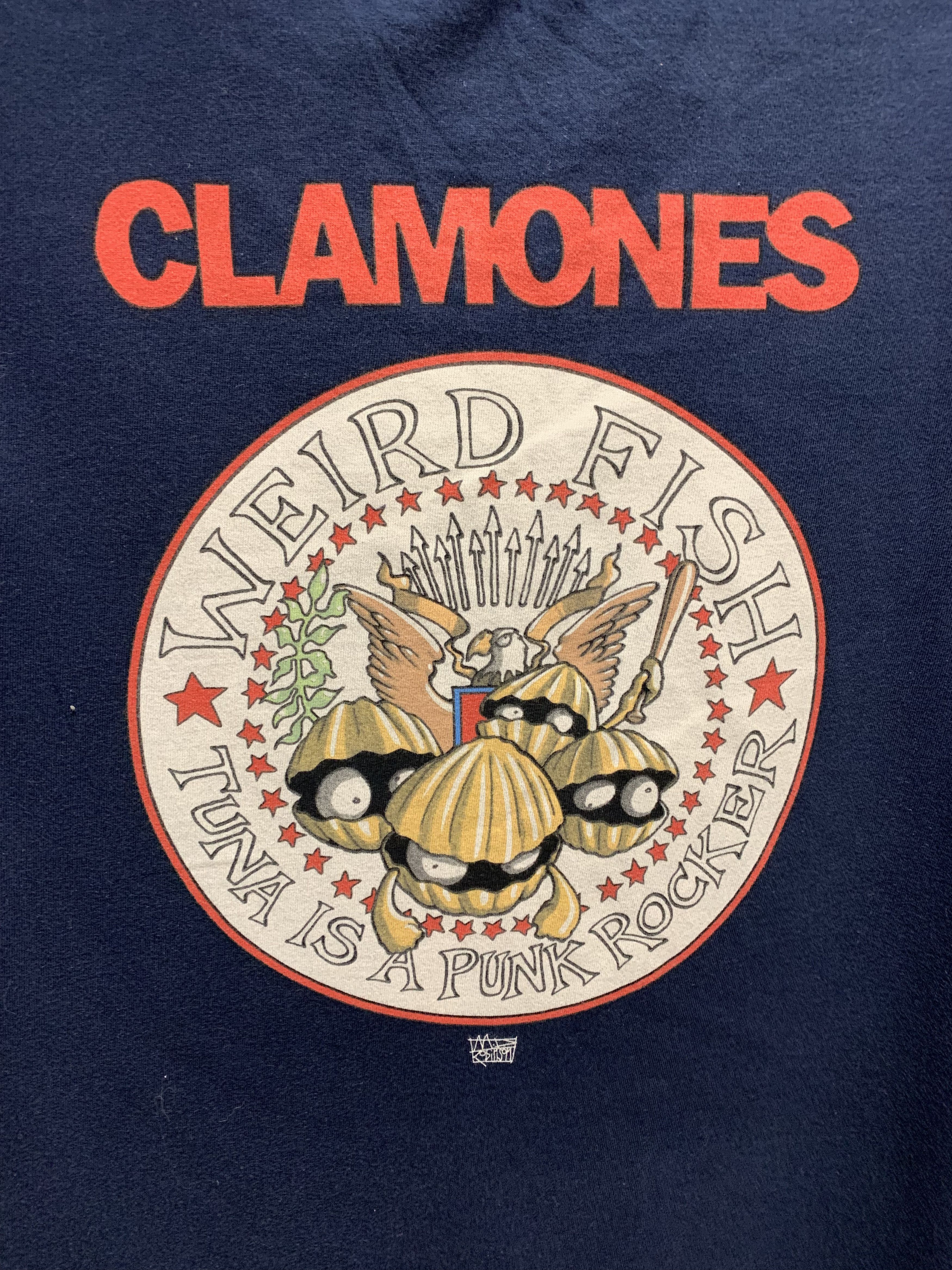 Band Tees Clamones Big logo t-shirt 1993 wild fish L Size US L / EU 52-54 / 3 - 5 Thumbnail