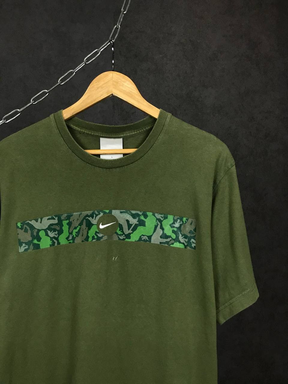 Nike × Vintage Nike swoosh streetwear vintage center logo tee Size US L / EU 52-54 / 3 - 2 Thumbnail