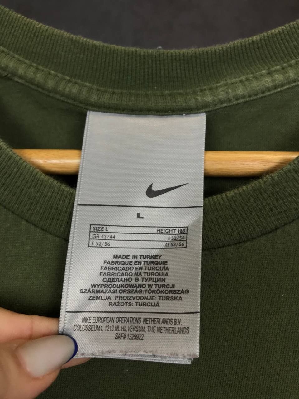 Nike × Vintage Nike swoosh streetwear vintage center logo tee Size US L / EU 52-54 / 3 - 3 Thumbnail