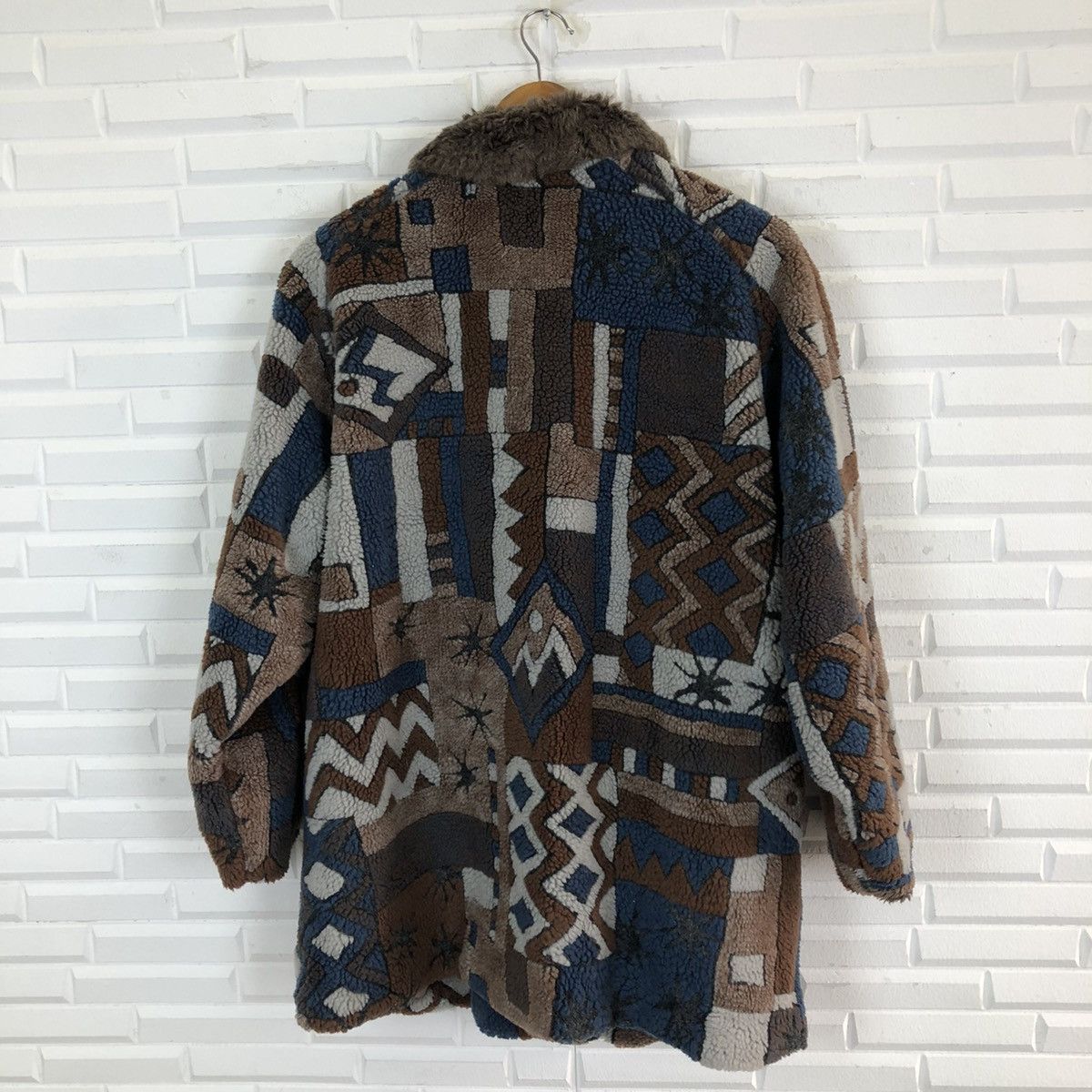 Japanese Brand VINTAGE ELLESSE MINK FUR COLLAR NAVAJO DESIGN JACKET Size US M / EU 48-50 / 2 - 10 Thumbnail
