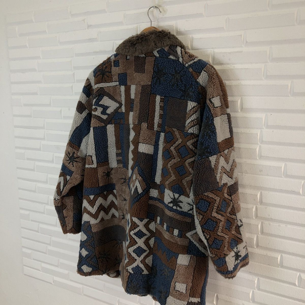 Japanese Brand VINTAGE ELLESSE MINK FUR COLLAR NAVAJO DESIGN JACKET Size US M / EU 48-50 / 2 - 11 Thumbnail