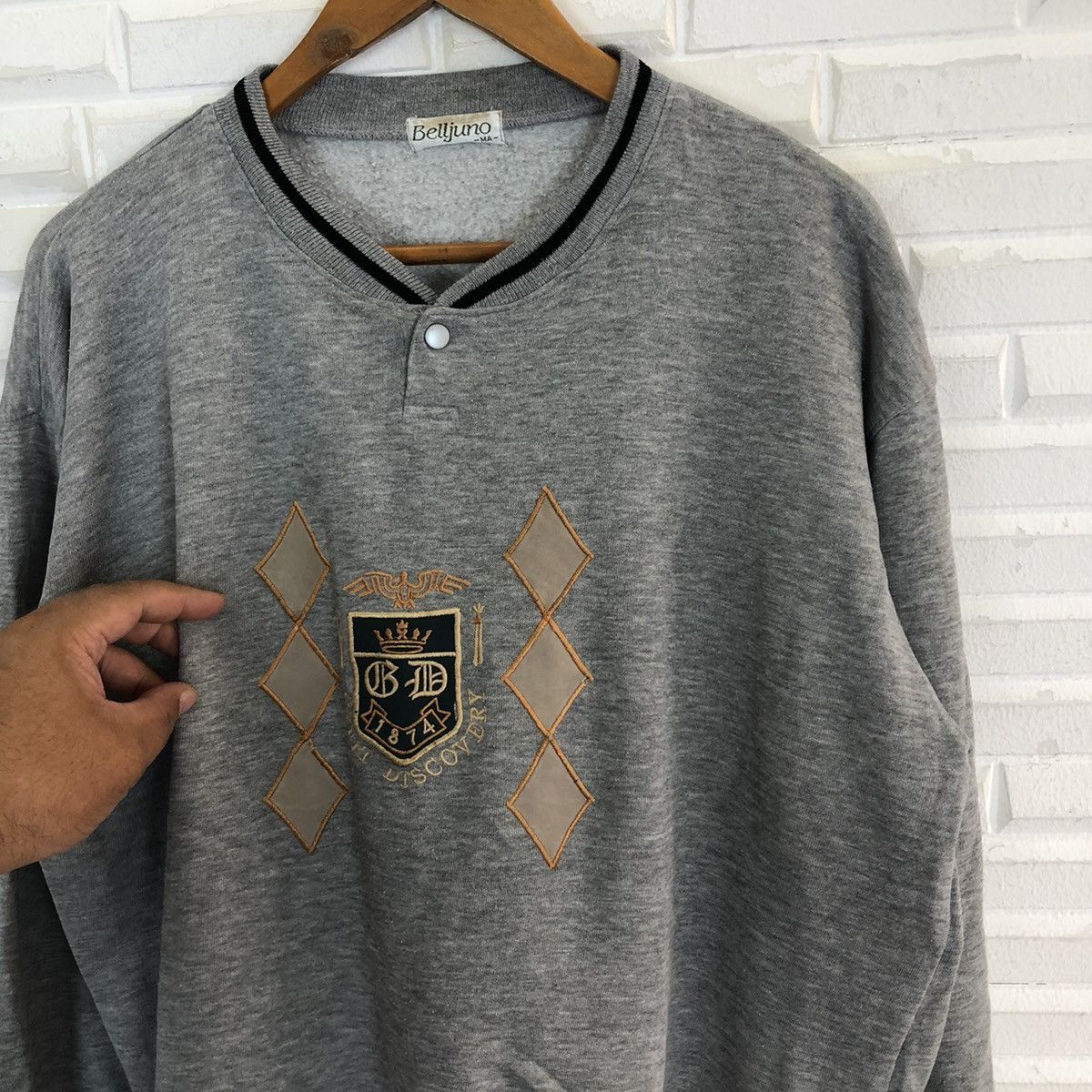 Japanese Brand VINTAGE SWEATSHIRT BELLJUNO BIG LOGO Size US M / EU 48-50 / 2 - 5 Thumbnail
