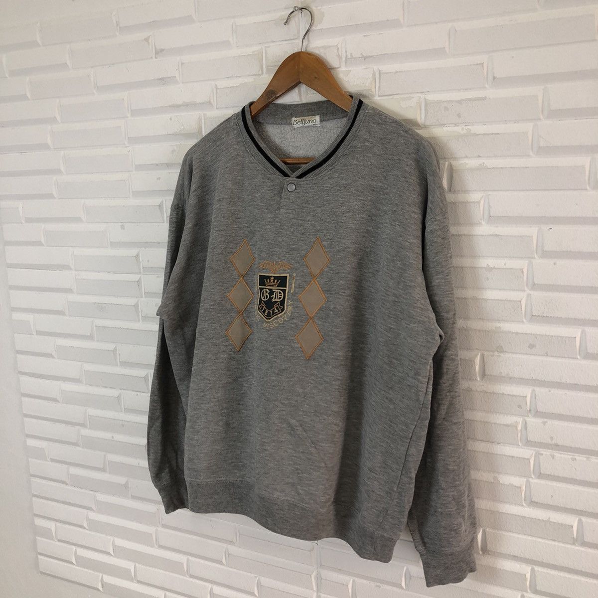 Japanese Brand VINTAGE SWEATSHIRT BELLJUNO BIG LOGO Size US M / EU 48-50 / 2 - 2 Thumbnail