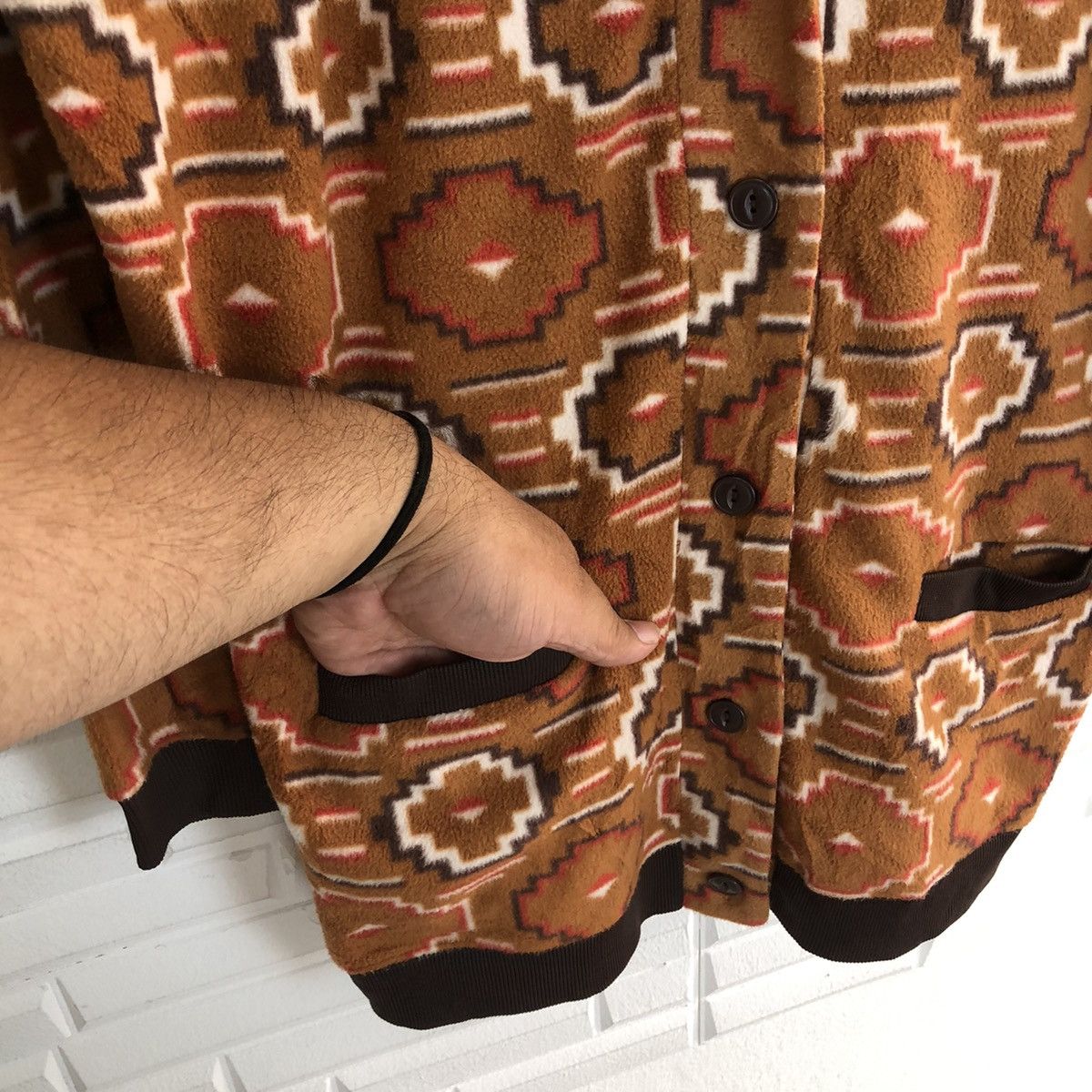 Japanese Brand VINTAGE SEVENDAYS SUNDAY NAVAJO DESIGN BUTTON JACKET Size US M / EU 48-50 / 2 - 5 Thumbnail