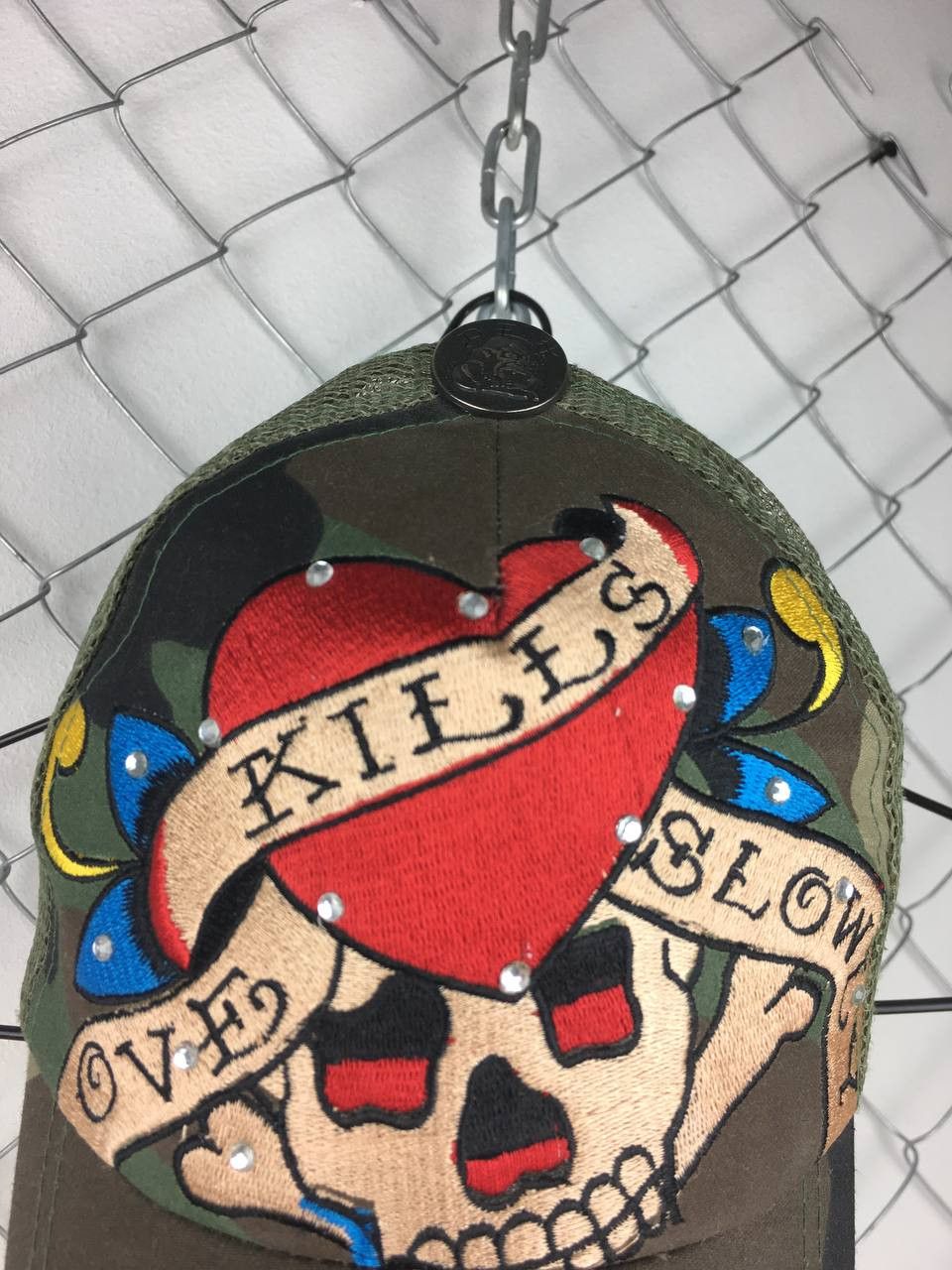 Ed Hardy Ed Hardy Skull Kill Love Slowly Camo Cap Size ONE SIZE - 2 Thumbnail