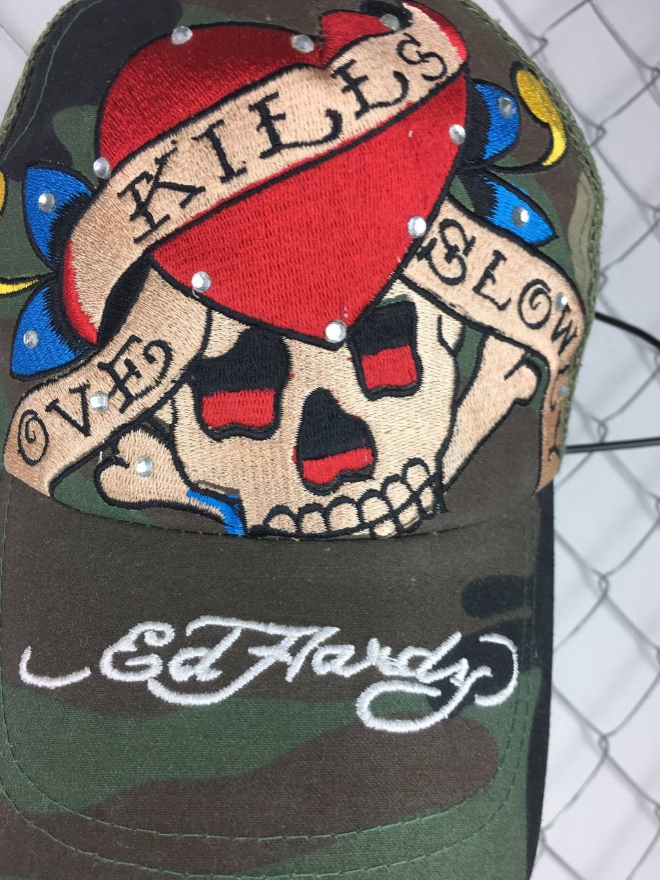 Ed Hardy Ed Hardy Skull Kill Love Slowly Camo Cap Size ONE SIZE - 3 Thumbnail