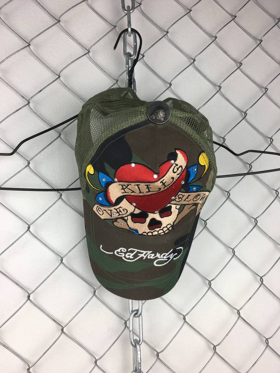 Ed Hardy Ed Hardy Skull Kill Love Slowly Camo Cap Size ONE SIZE - 1 Thumbnail