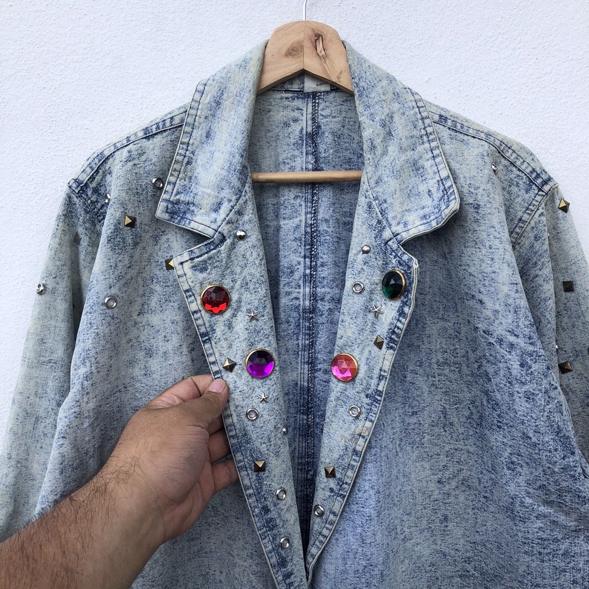 Vintage RARE💥 LONG DENIM JACKET MILITARY COLLECTIONS MADE IN USA Size US L / EU 52-54 / 3 - 11 Thumbnail