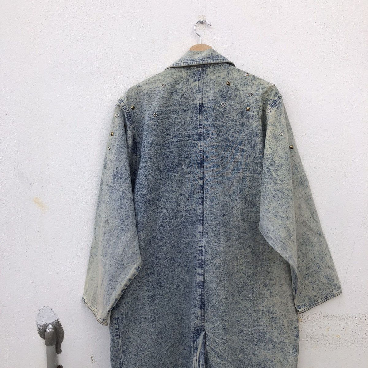Vintage RARE💥 LONG DENIM JACKET MILITARY COLLECTIONS MADE IN USA Size US L / EU 52-54 / 3 - 8 Thumbnail