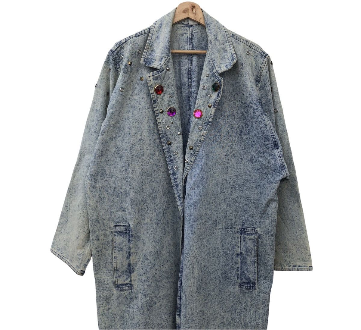 Vintage RARE💥 LONG DENIM JACKET MILITARY COLLECTIONS MADE IN USA Size US L / EU 52-54 / 3 - 2 Thumbnail