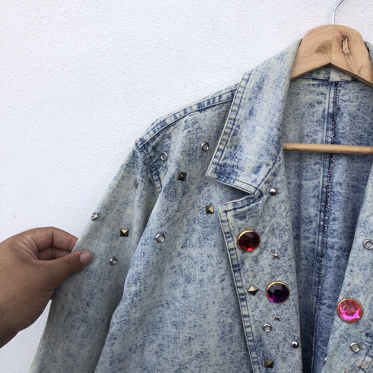 Vintage RARE💥 LONG DENIM JACKET MILITARY COLLECTIONS MADE IN USA Size US L / EU 52-54 / 3 - 5 Thumbnail
